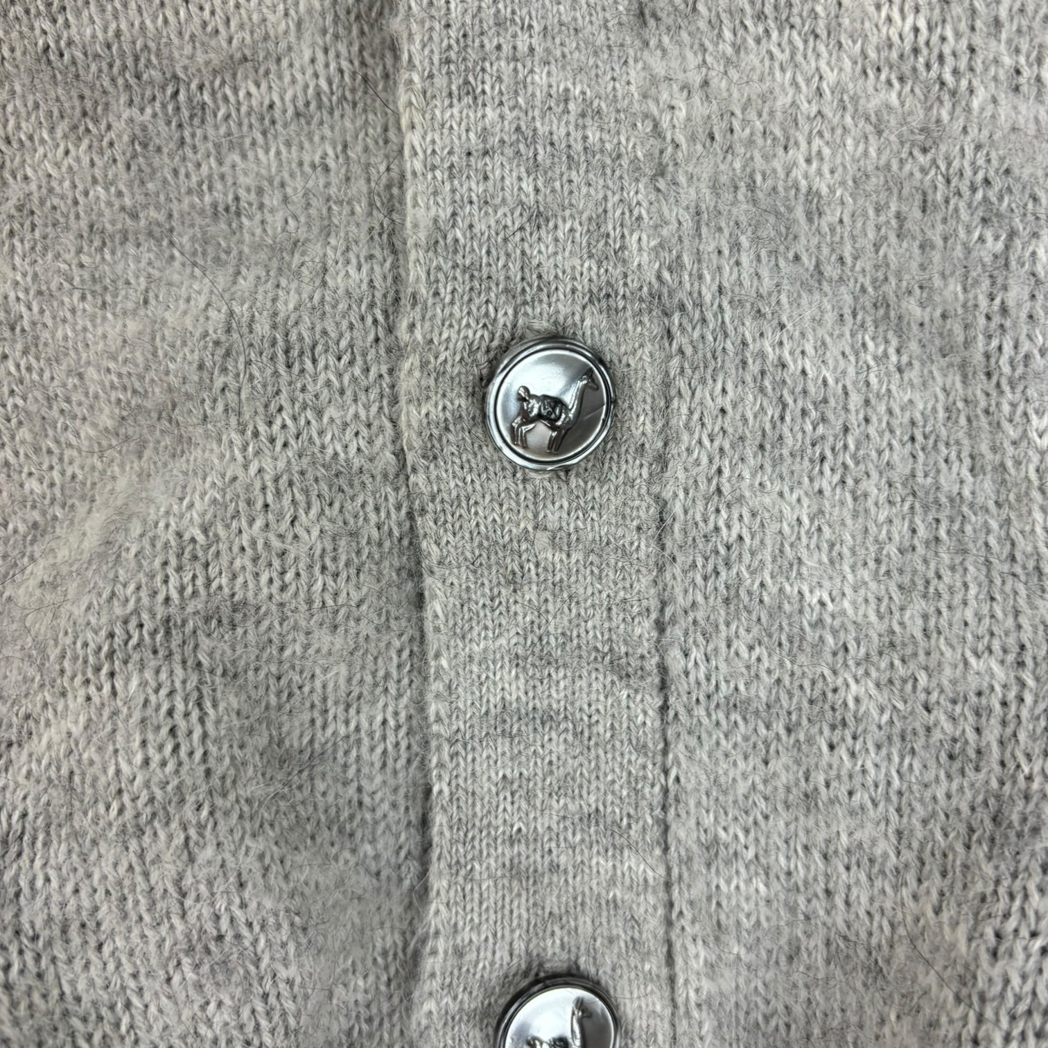 Vintage Alpaca Wool Cardigan Grey