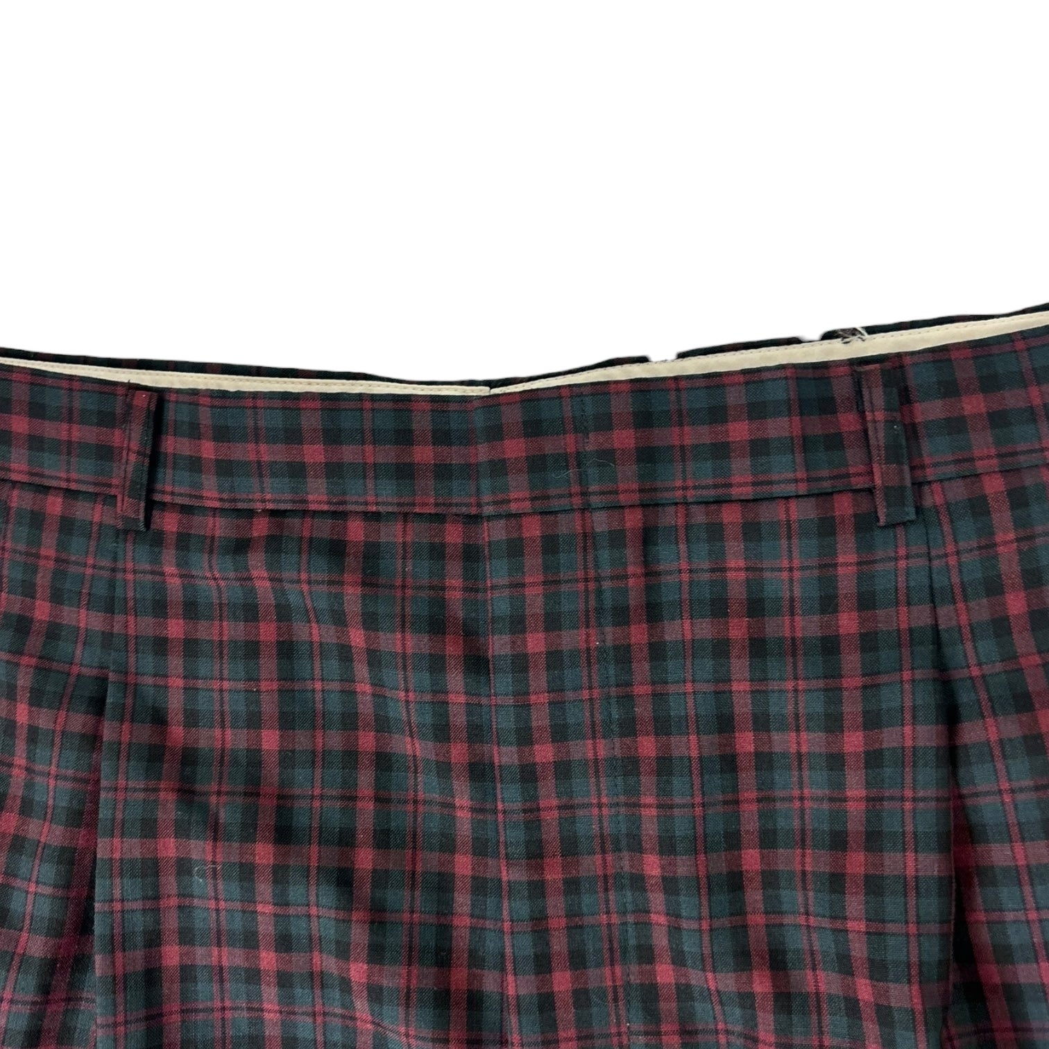 Balenciaga Plaid Dress Pant Red/Grey