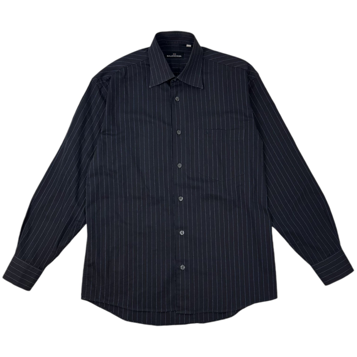 Vintage Balenciaga BB Striped Button Up Shirt