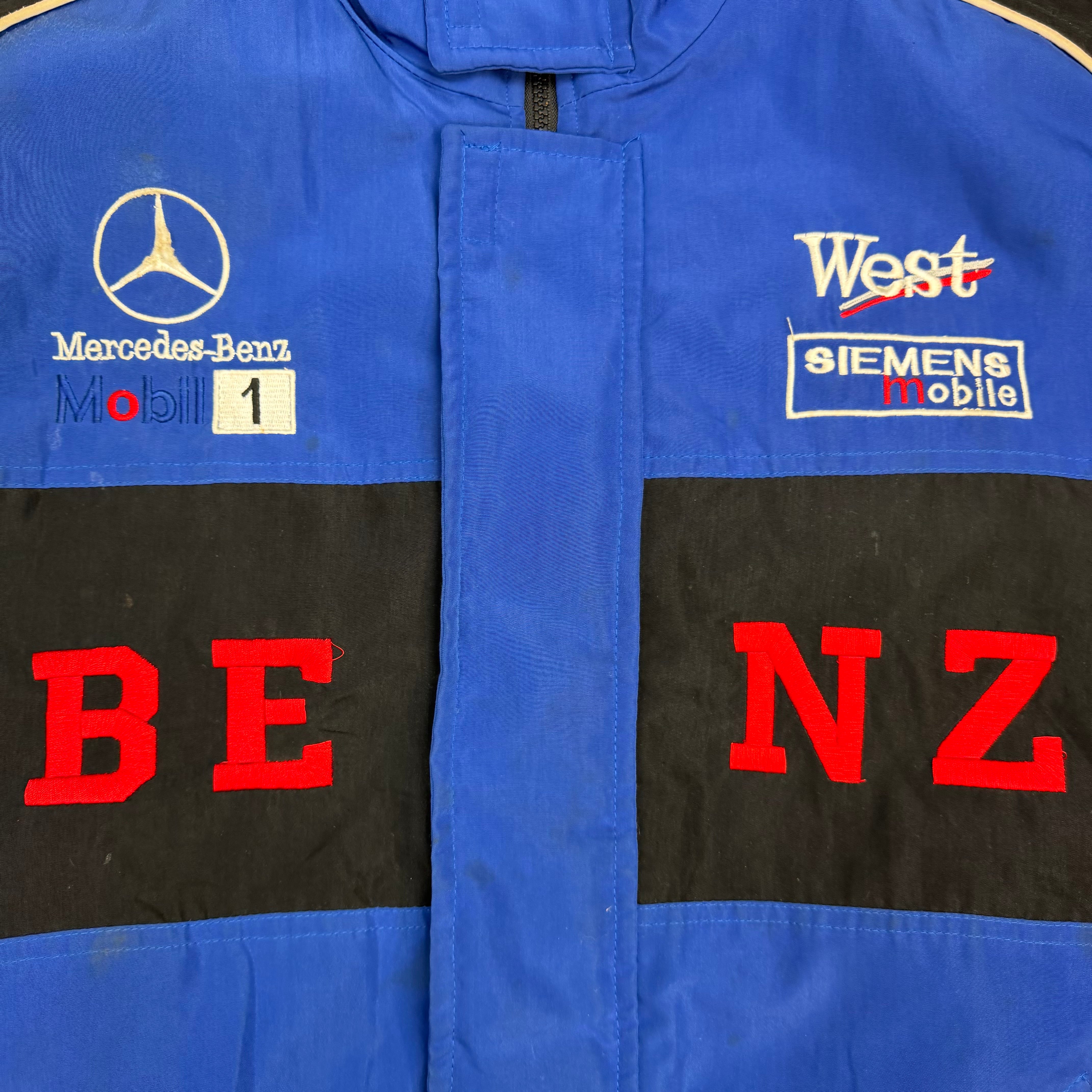 Vintage Mercedes Benz Mobil 1 Racing Jacket Blue
