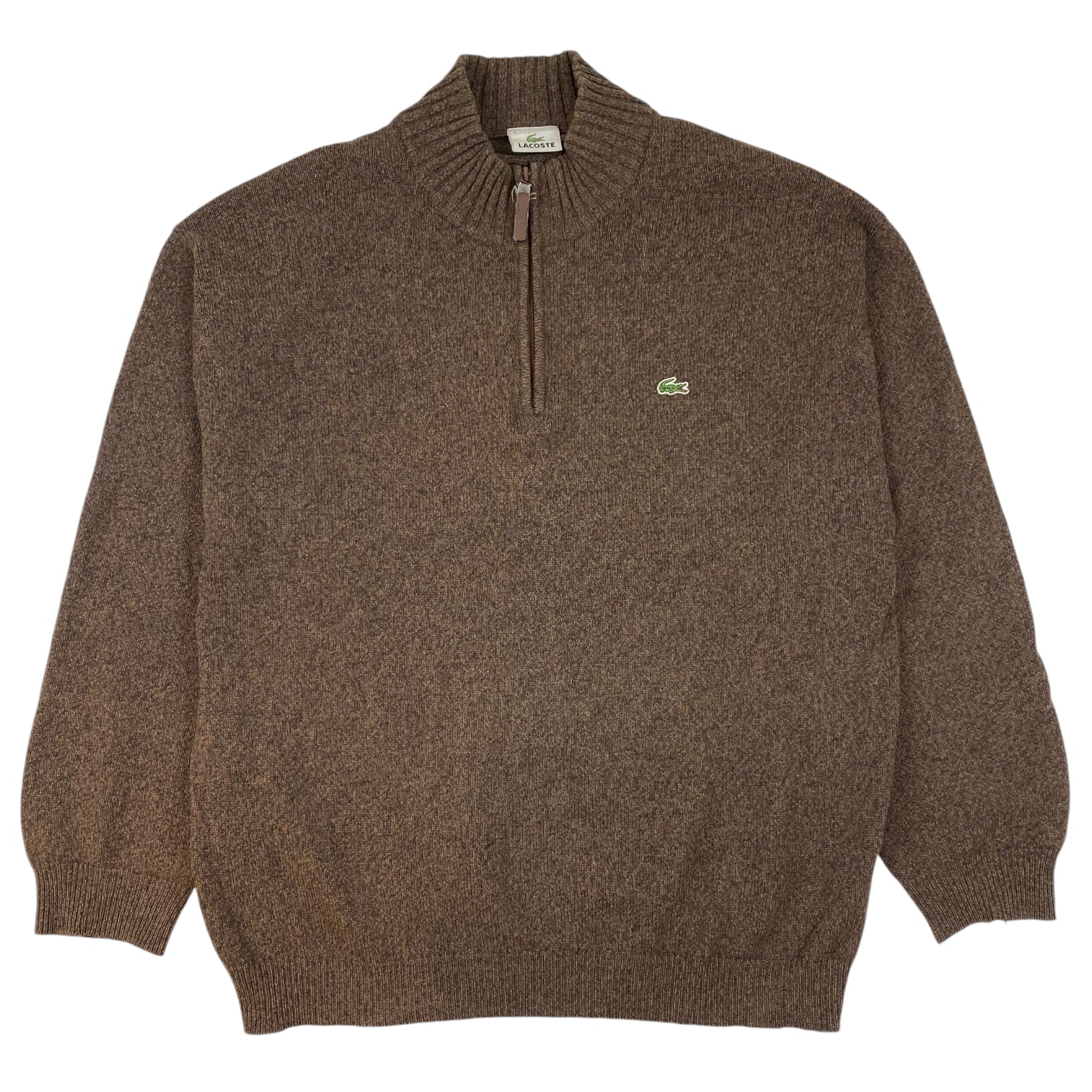 Vintage Lacoste Wool Quarter Zip Brown