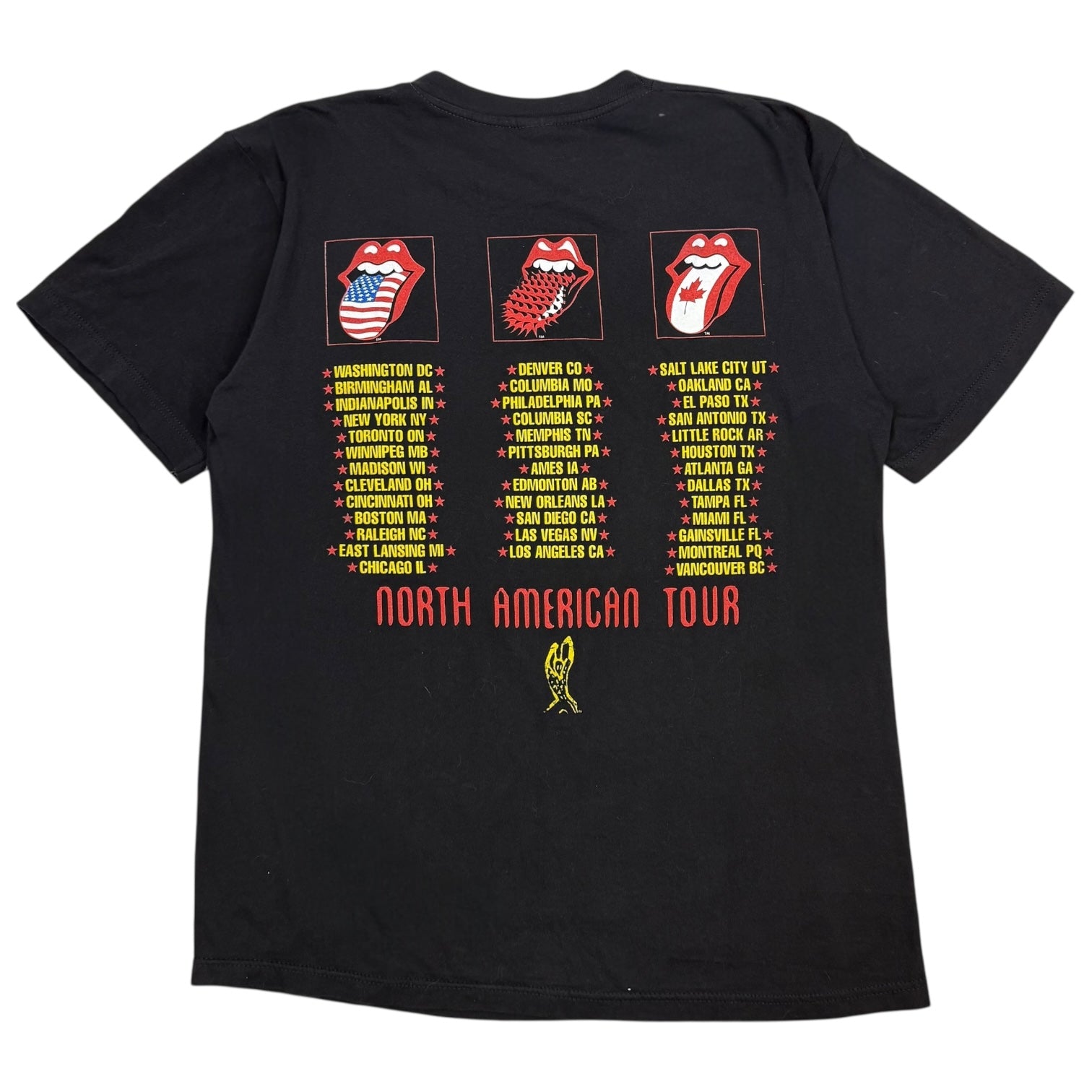1994 Rolling Stones Voodoo Lounge Tour Tee Black/Yellow