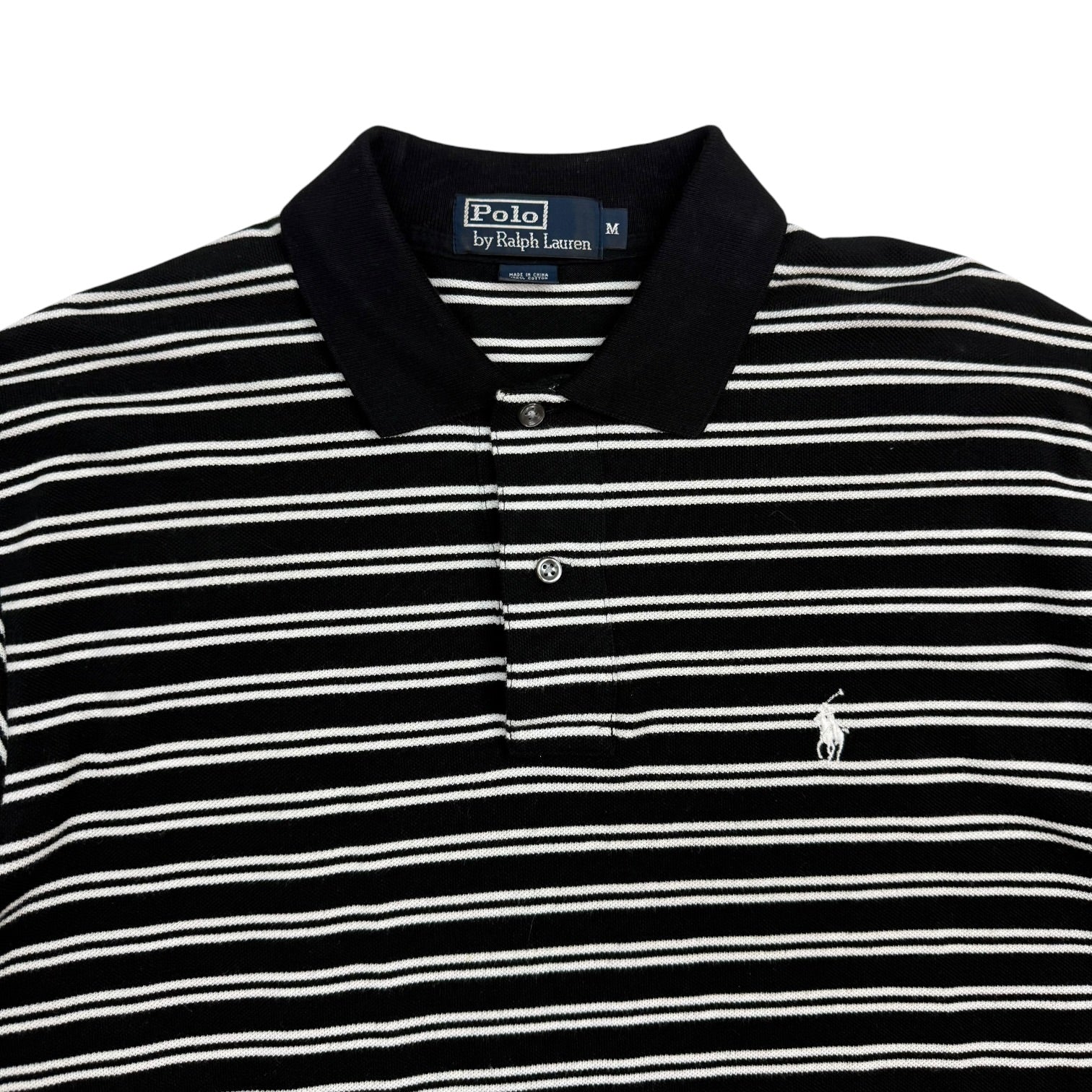 Vintage Polo Ralph Lauren Button Up Polo Black/White