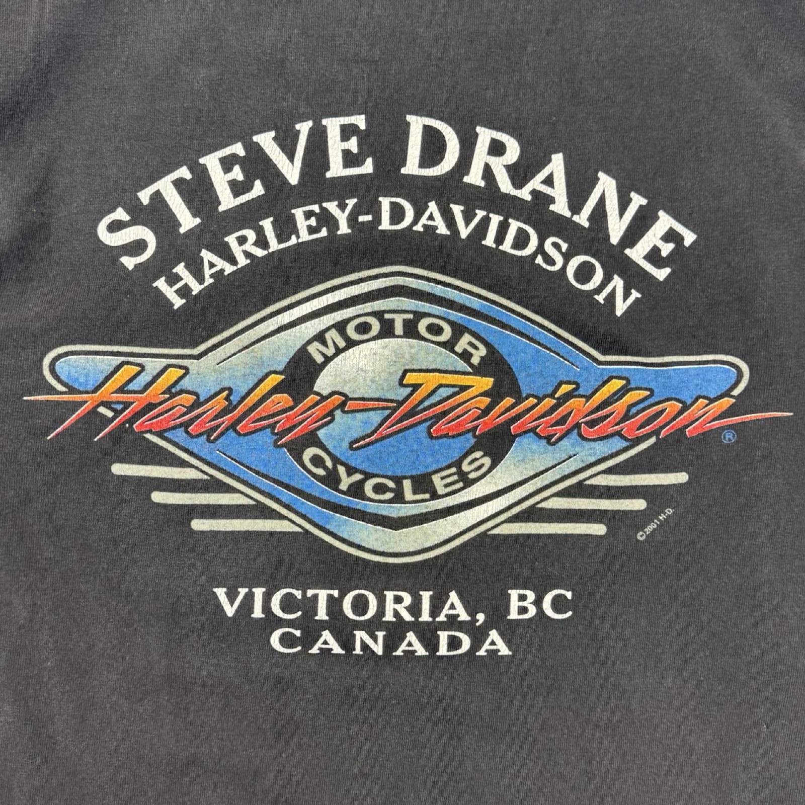 (W) 2001 Harley Davidson Victoria BC Longsleeve T-Shirt