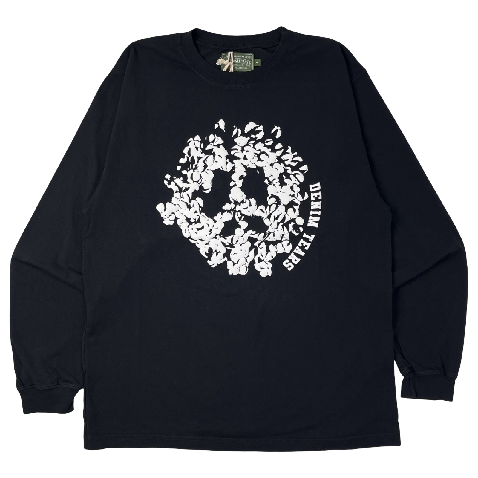 Denim Tears Peace Wreath Longsleeve Tee Black/White