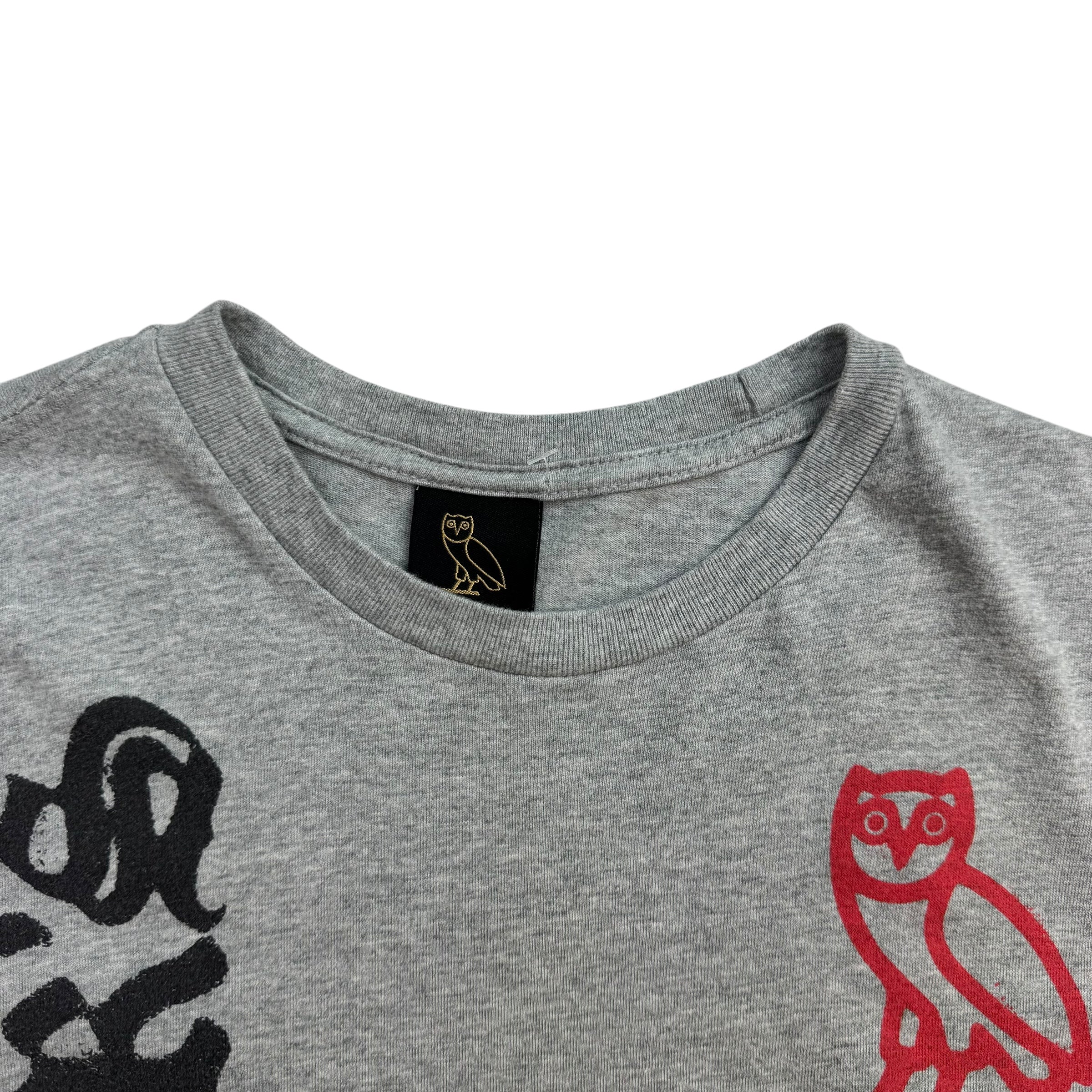 OVO Script Owl Tee Grey