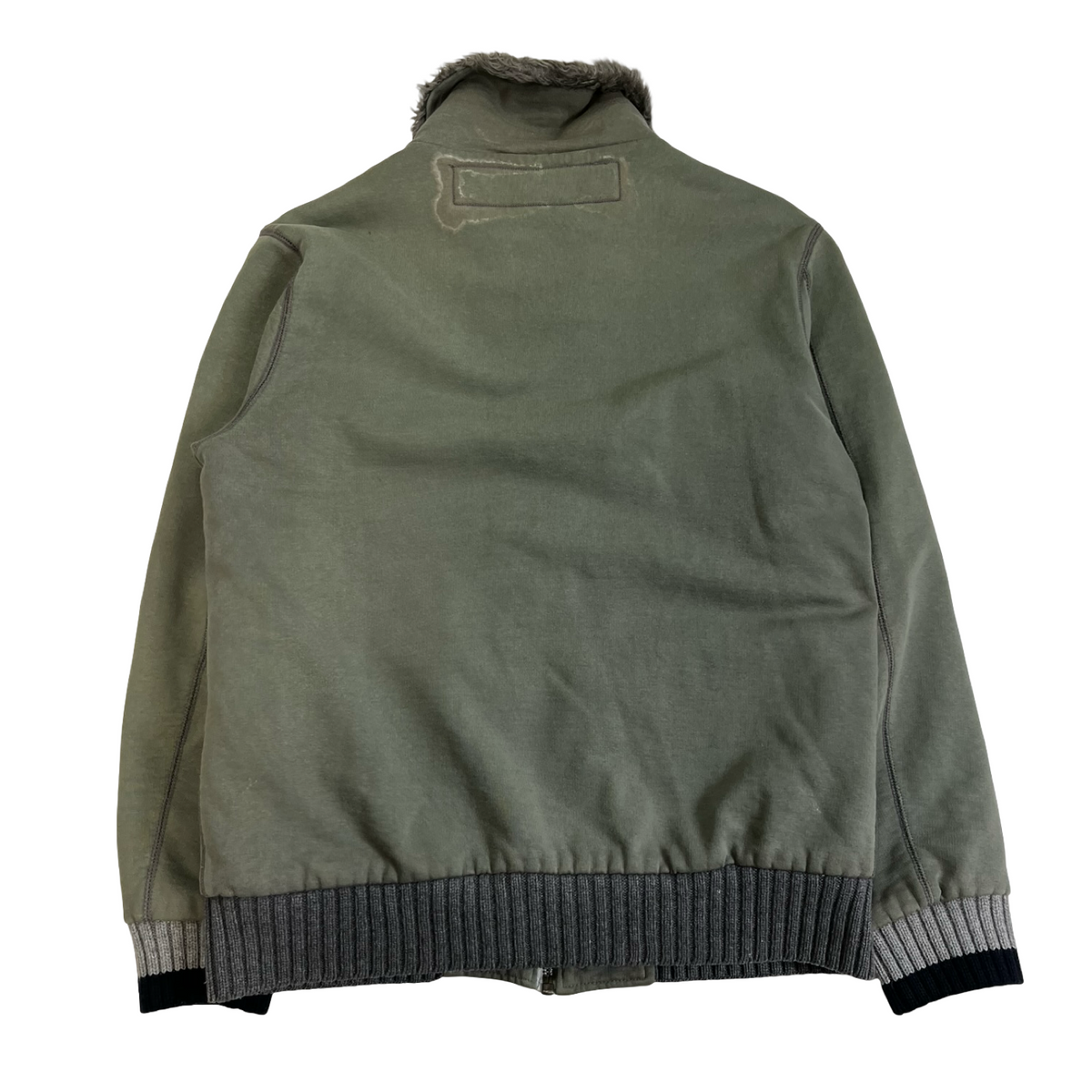 Vintage Y2K Énergie Faux Fur Zip Up Sweatshirt Bomber Jacket