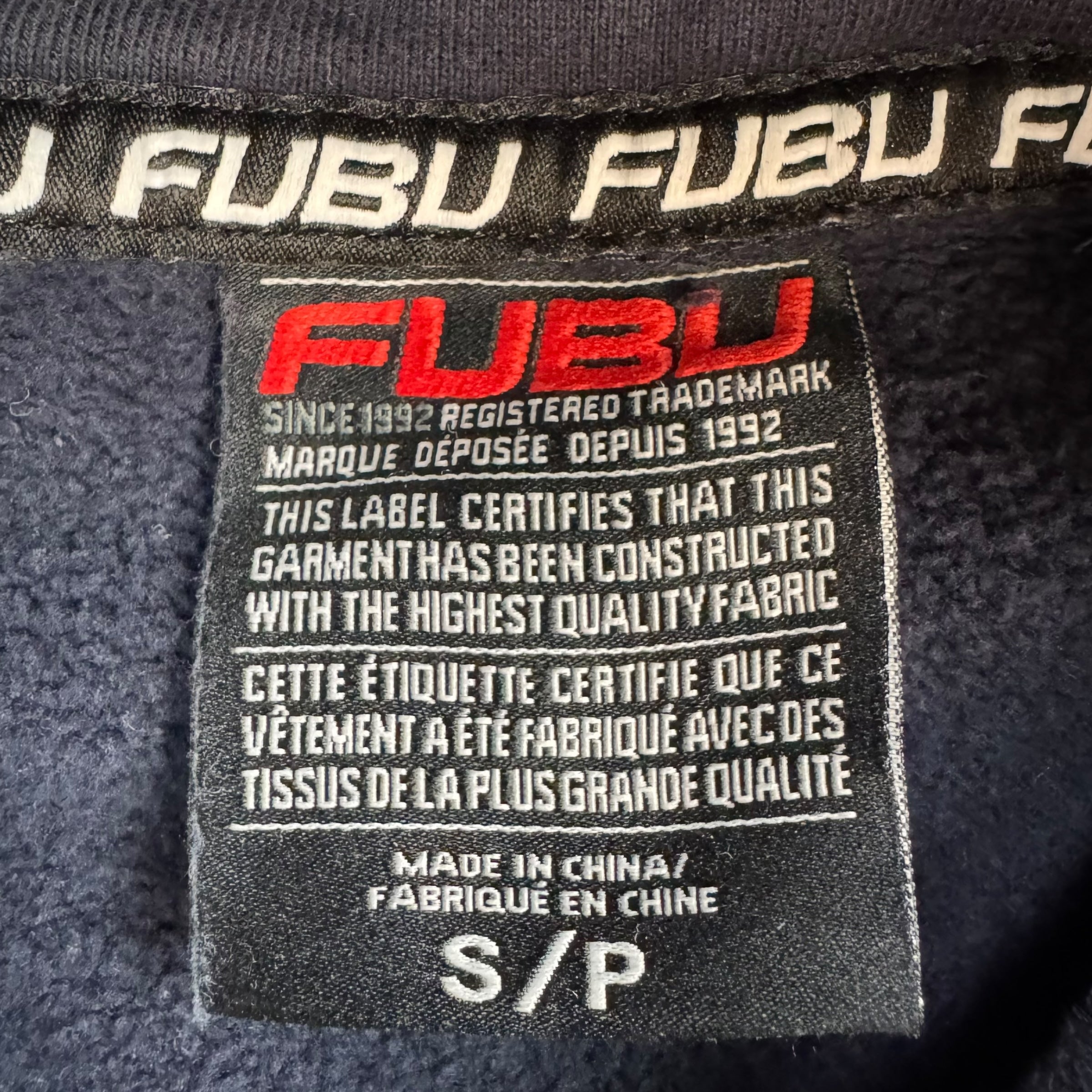 Vintage Y2K Fubu Hoodie Navy Blue