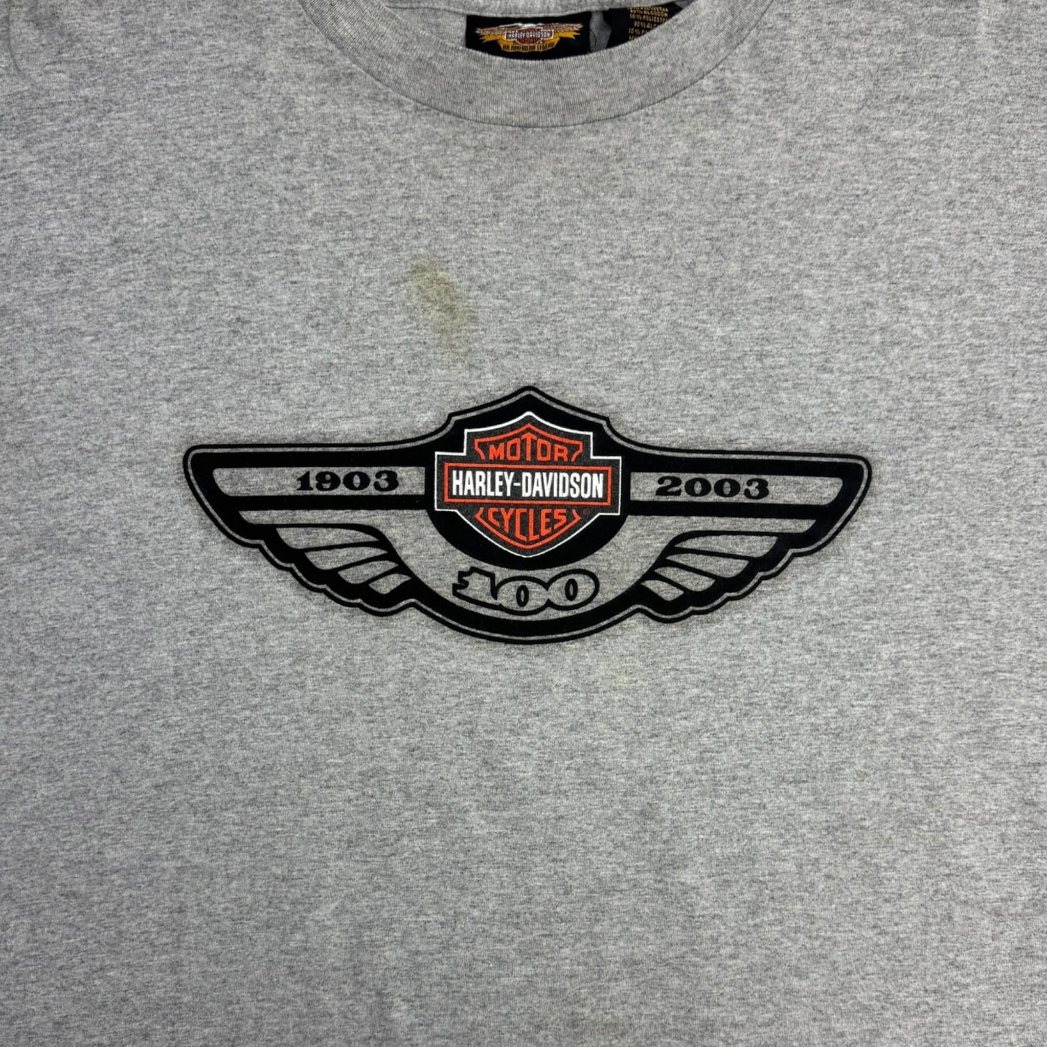 2003 Harley Davidson Felt Embroidered T-Shirt
