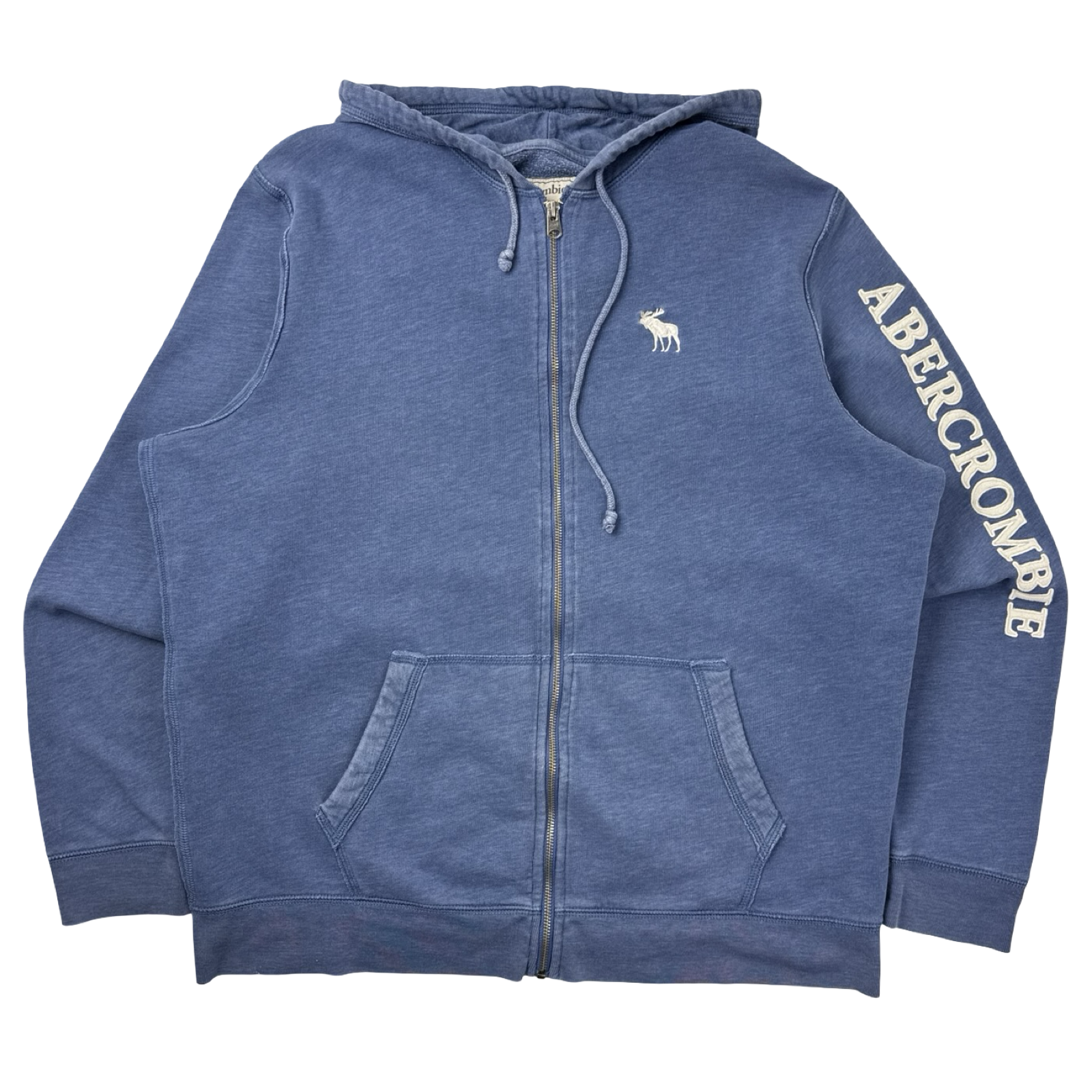Y2K Abercrombie & Fitch Sleeve Spellout Zip Hoodie