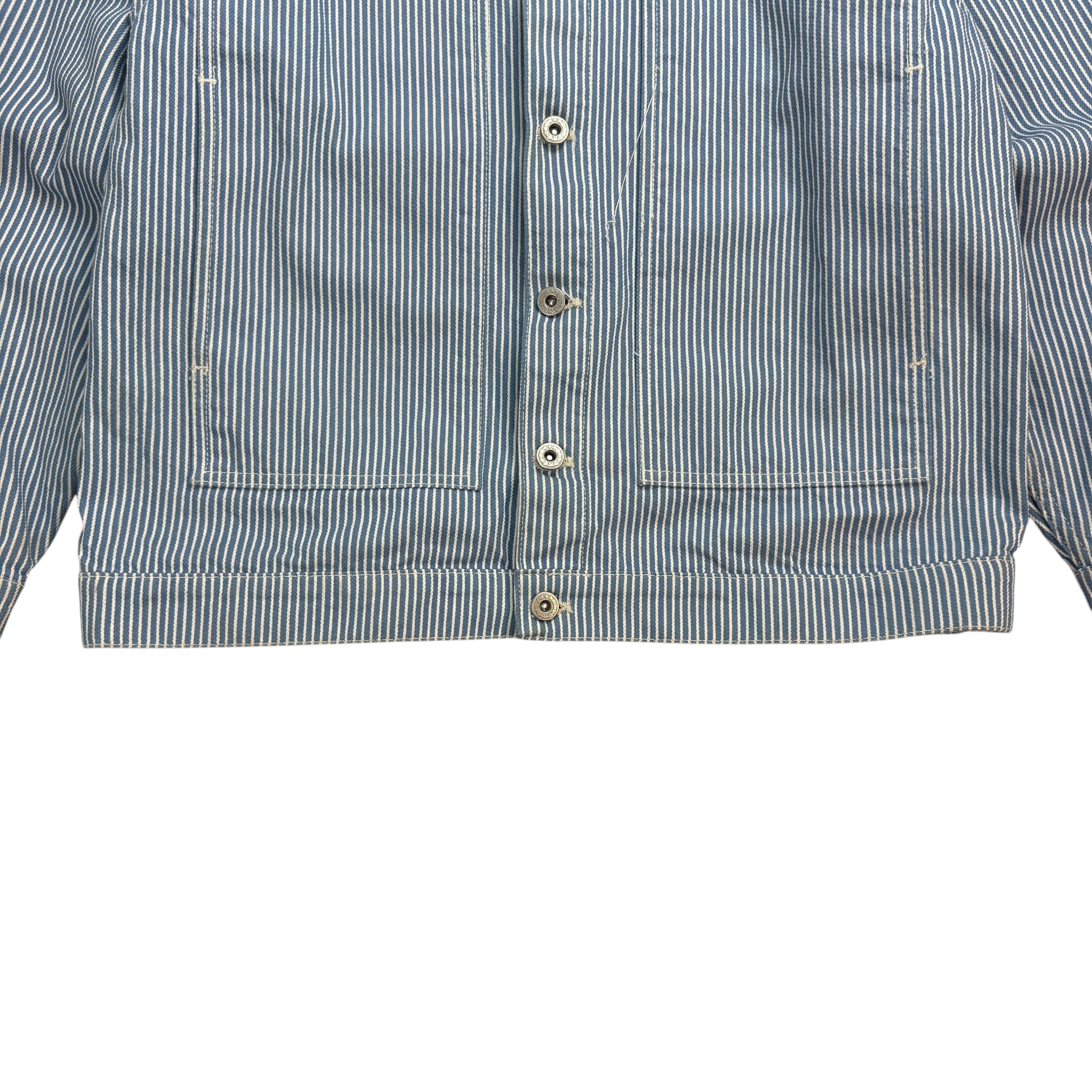 Vintage Stan Ray Striped Button Up Shirt Blue/White