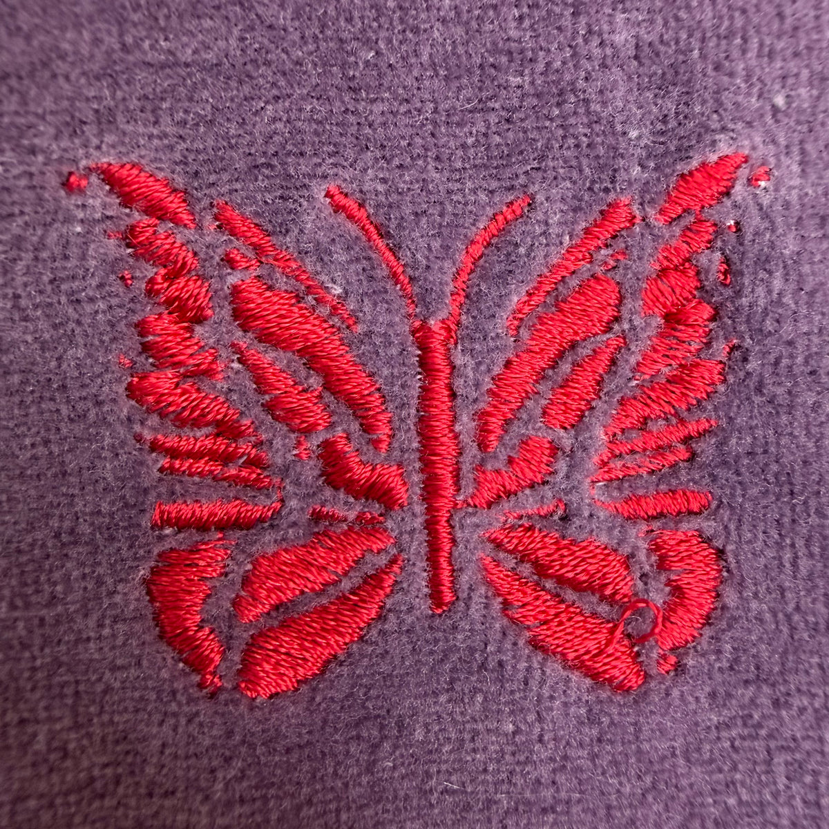 Needles Velour Track Hoodie Purple/Red