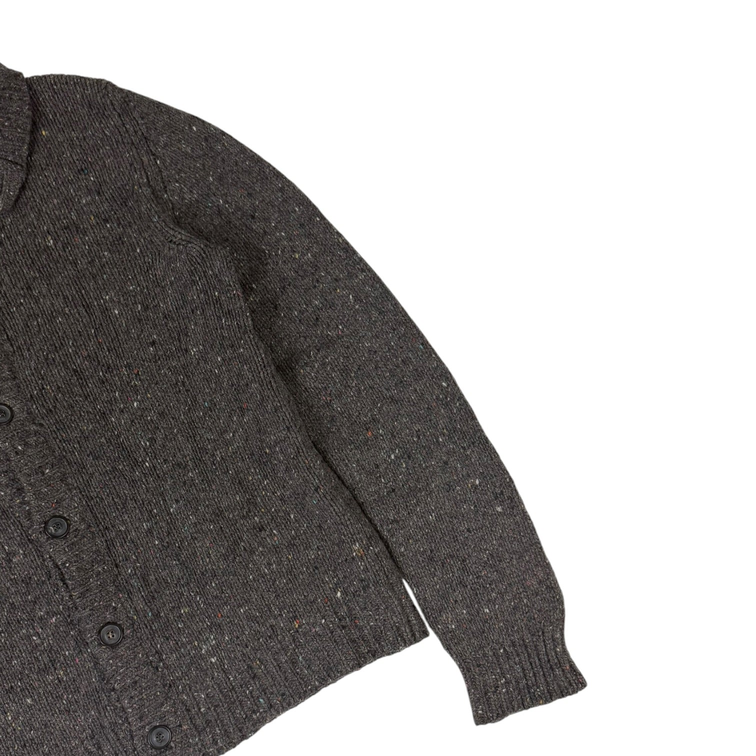 Maison Margiela Reconstructed Heavy Wool Knit Cardigan Grey
