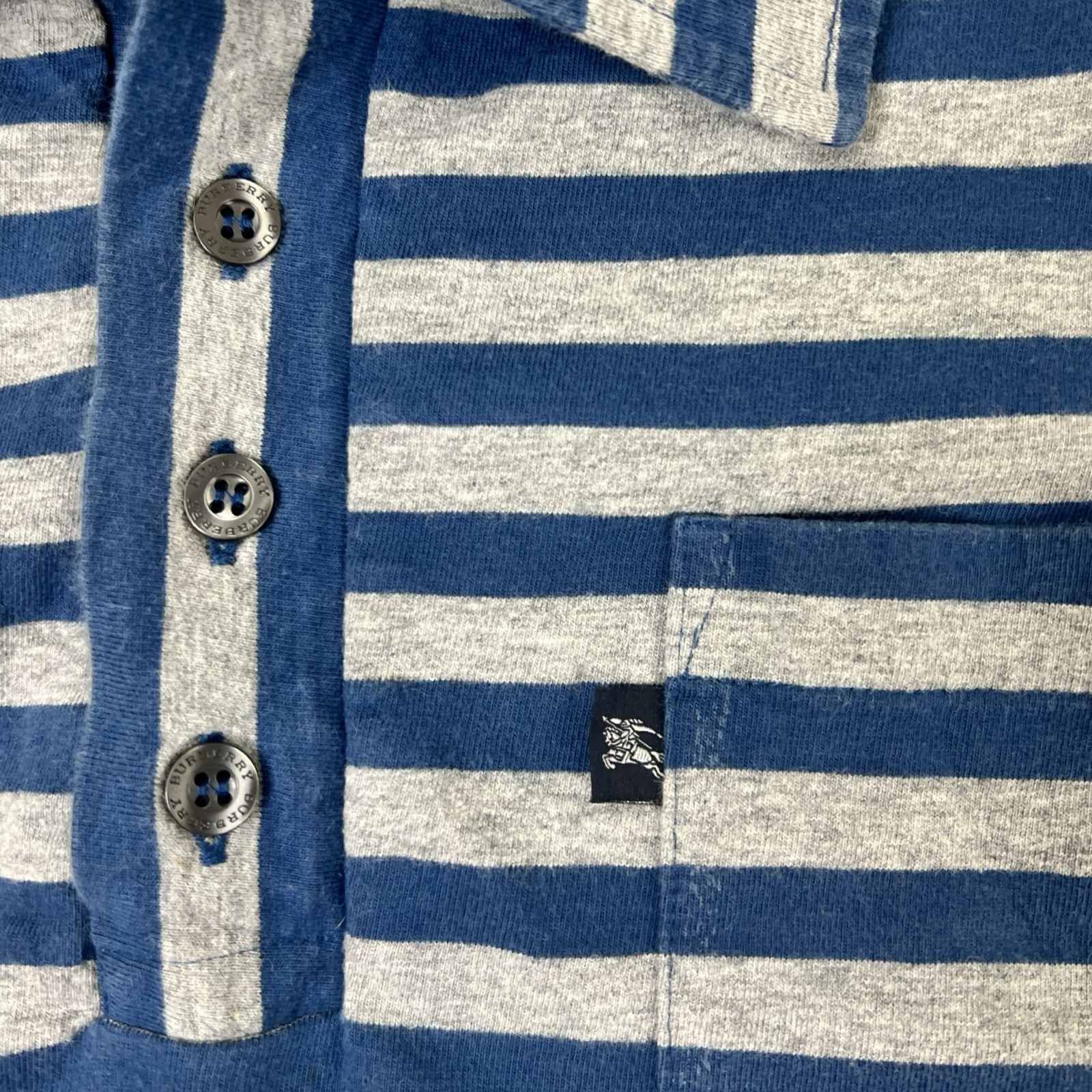 Burberry Brit Striped Knit Polo Shirt