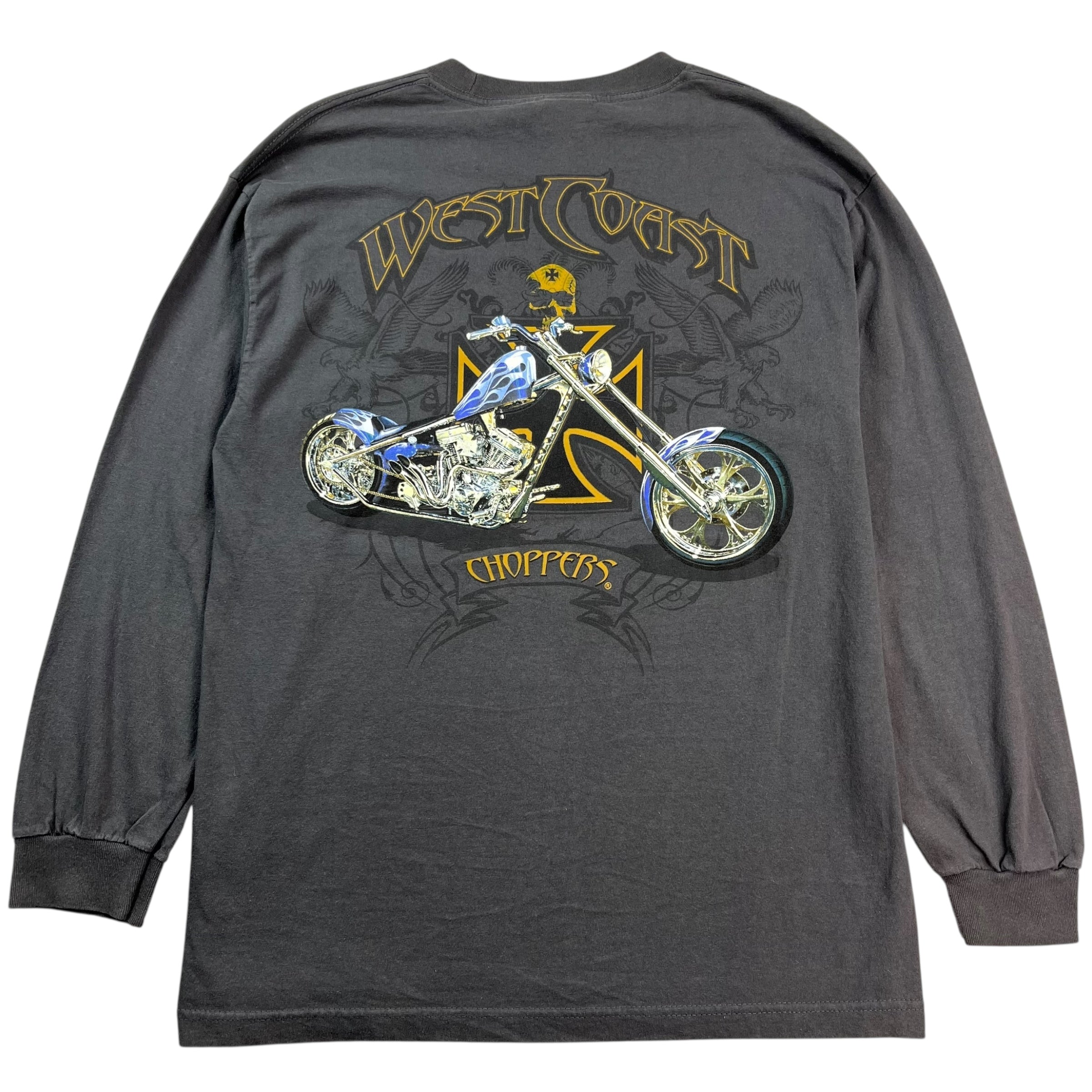 Vintage West Coast Choppers Long Sleeve Tee Grey