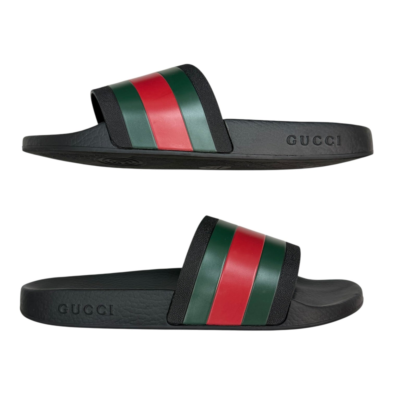 Gucci Rubber Slides Red Green