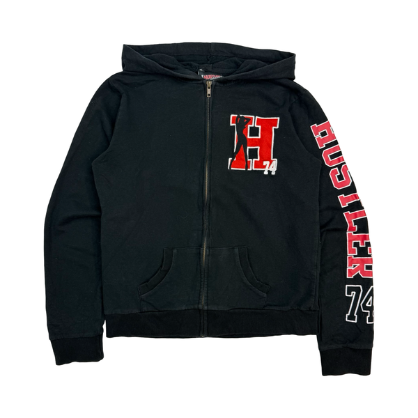 (W) Vintage Hustlers ‘74 Zip Up Hoodie Black