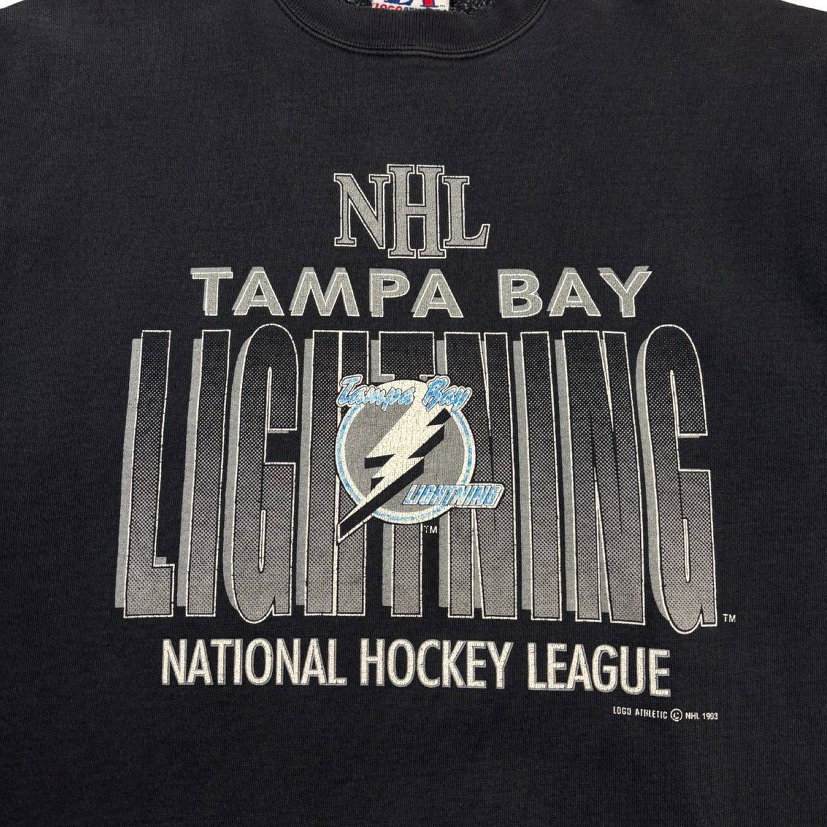 1993 Tampa Bay Lightning NHL Logo Athletic Crew Neck