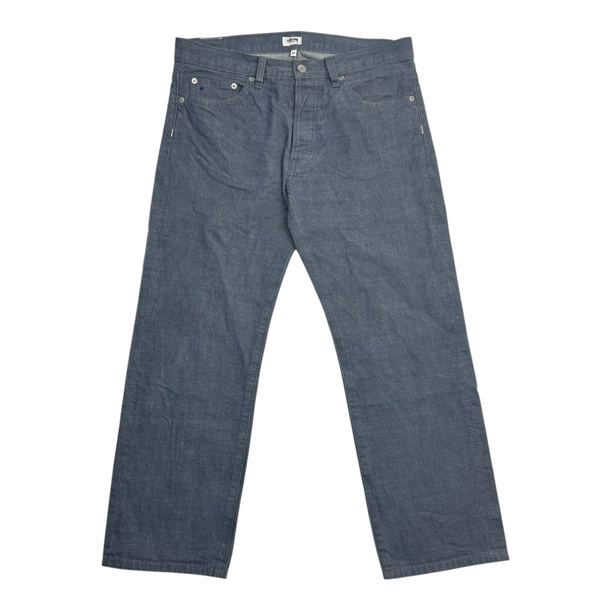 Stussy Grey Wash Cotton Denim Pants