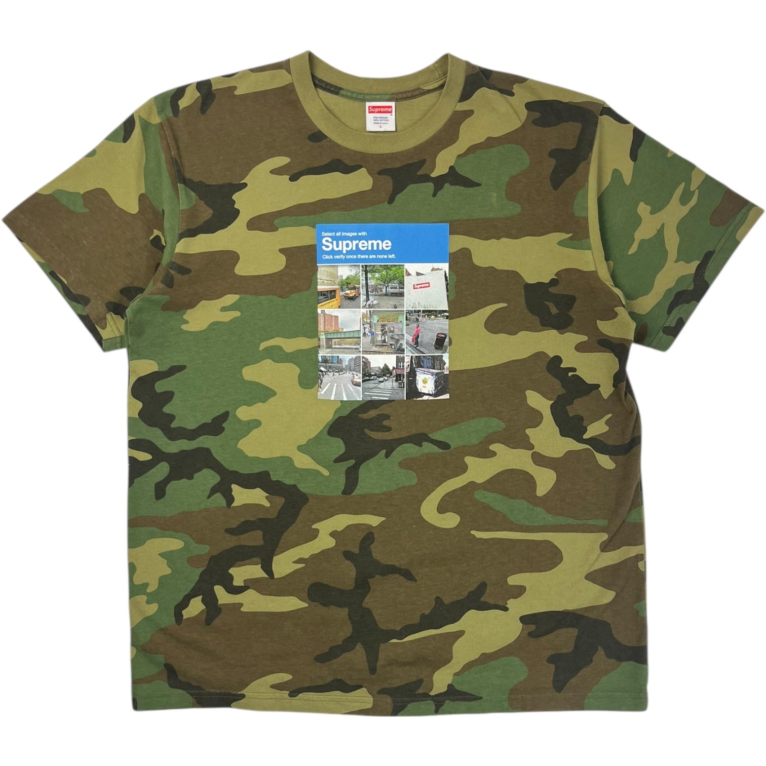 Supreme Verify Tee Woodland Camo