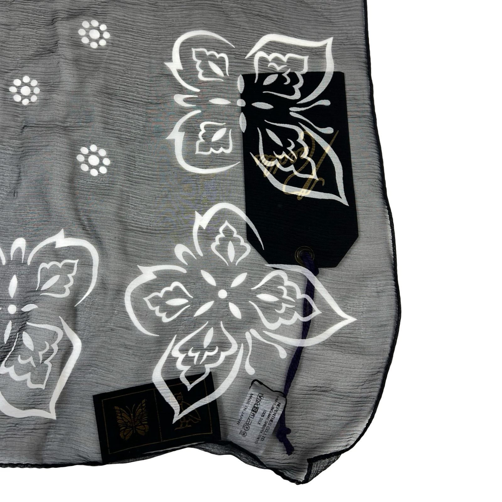 Needles x October's Very Own Silk Scarf Black