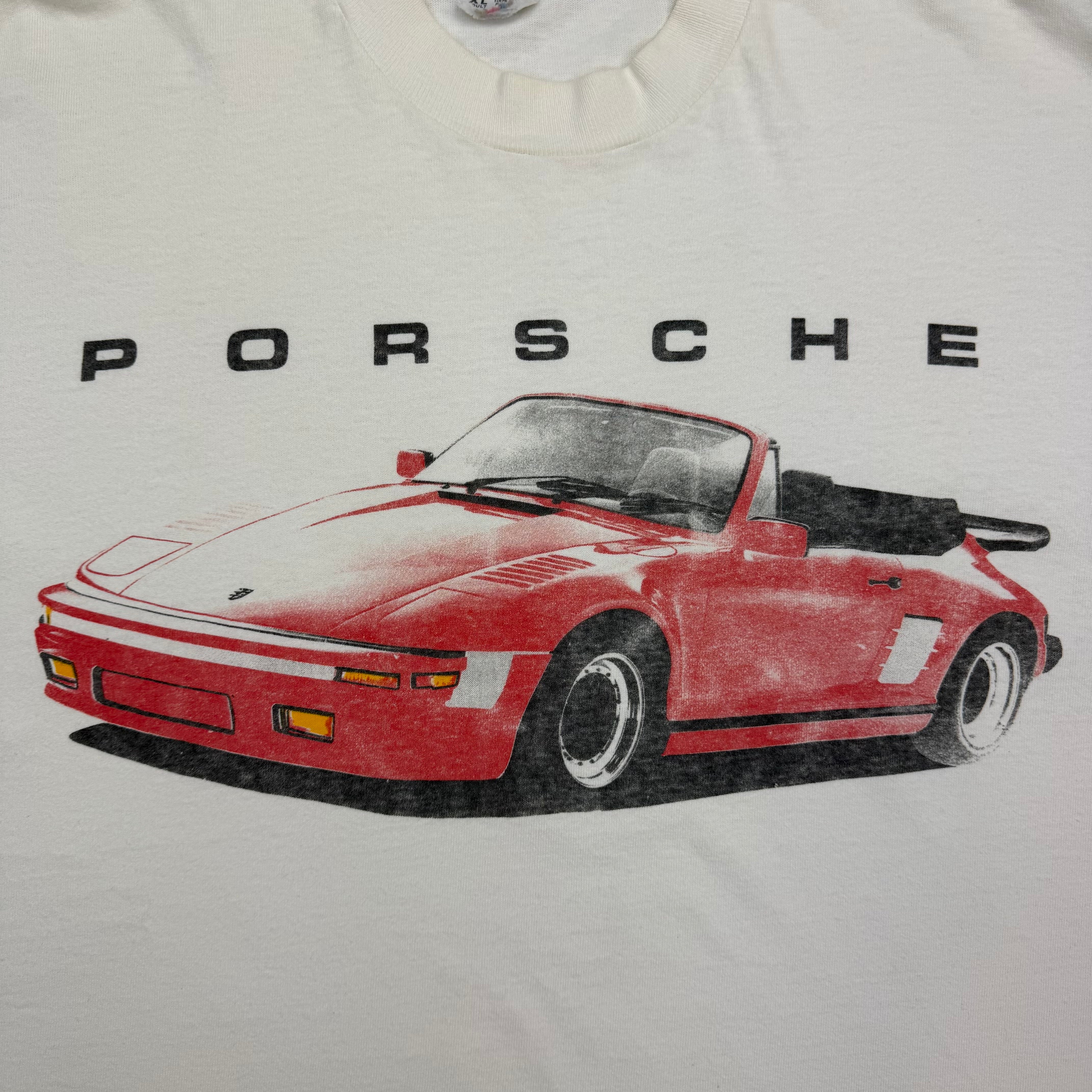 Vintage Porsche 911 Turbo Slantnose Tee White