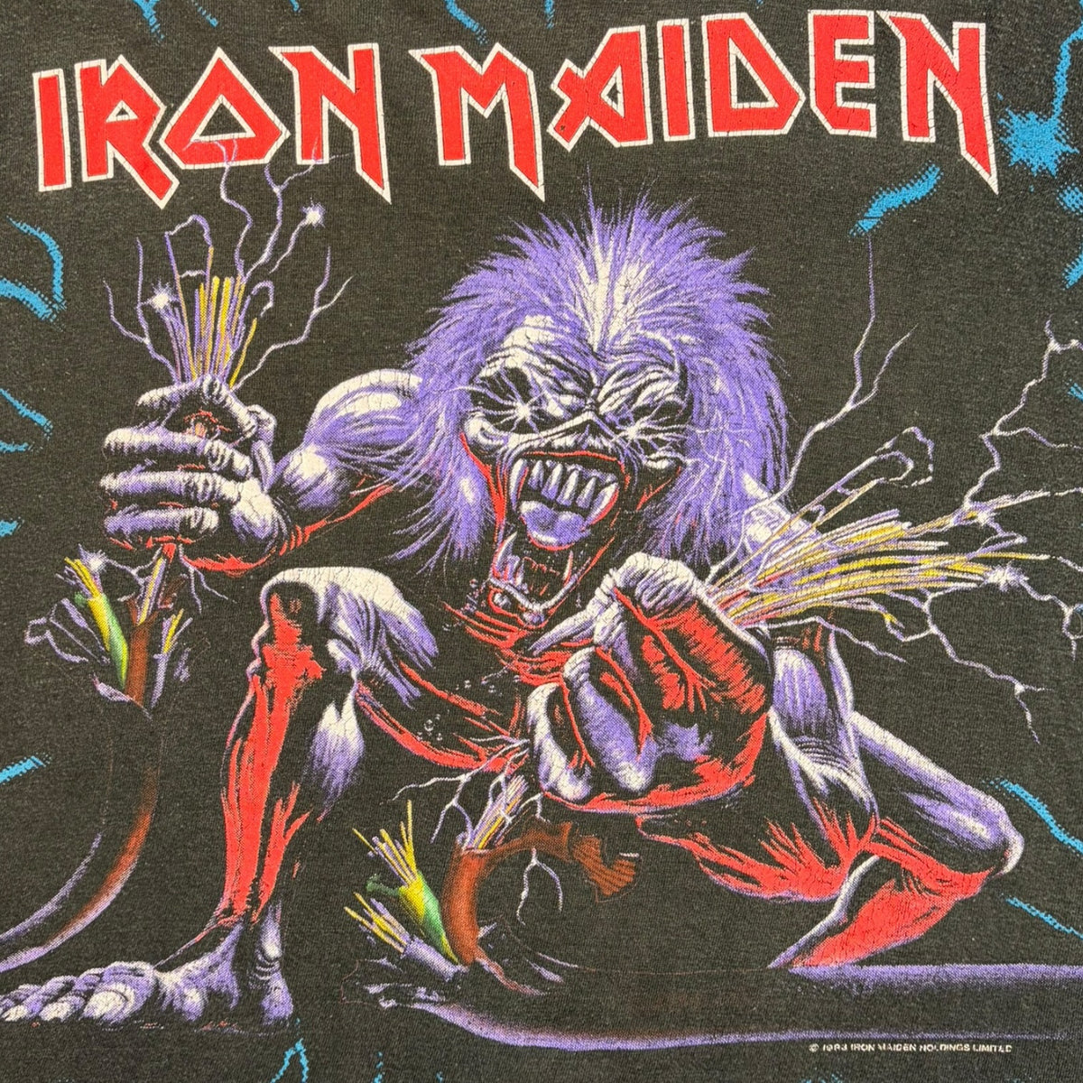 Vintage 1993 Iron Maiden "A Real Live One" All-Over Print T-Shirt Black