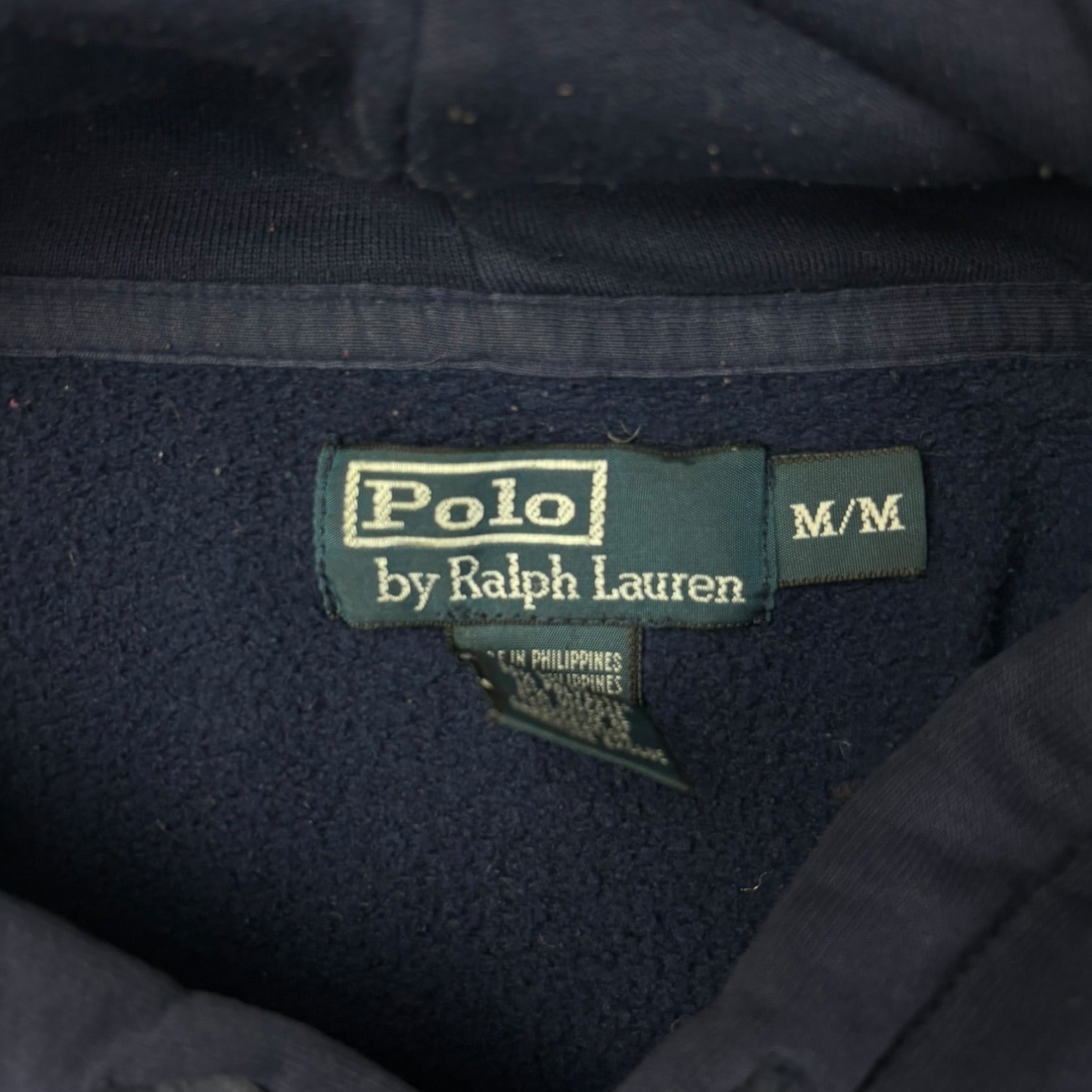 Vintage Polo Ralph Lauren Big Pony Hoodie Navy