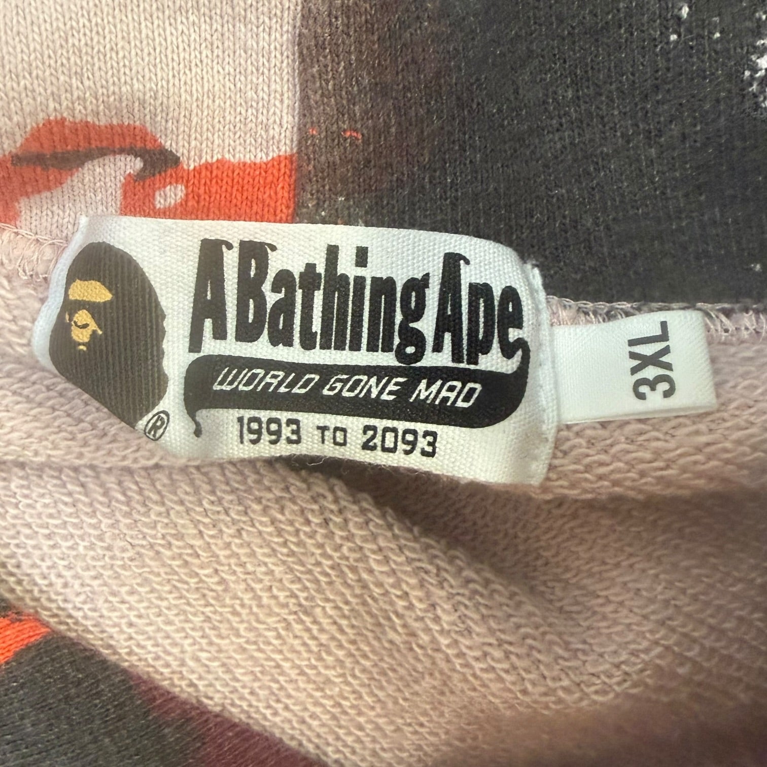 A Bathing Ape Map Camo Hoodie Red