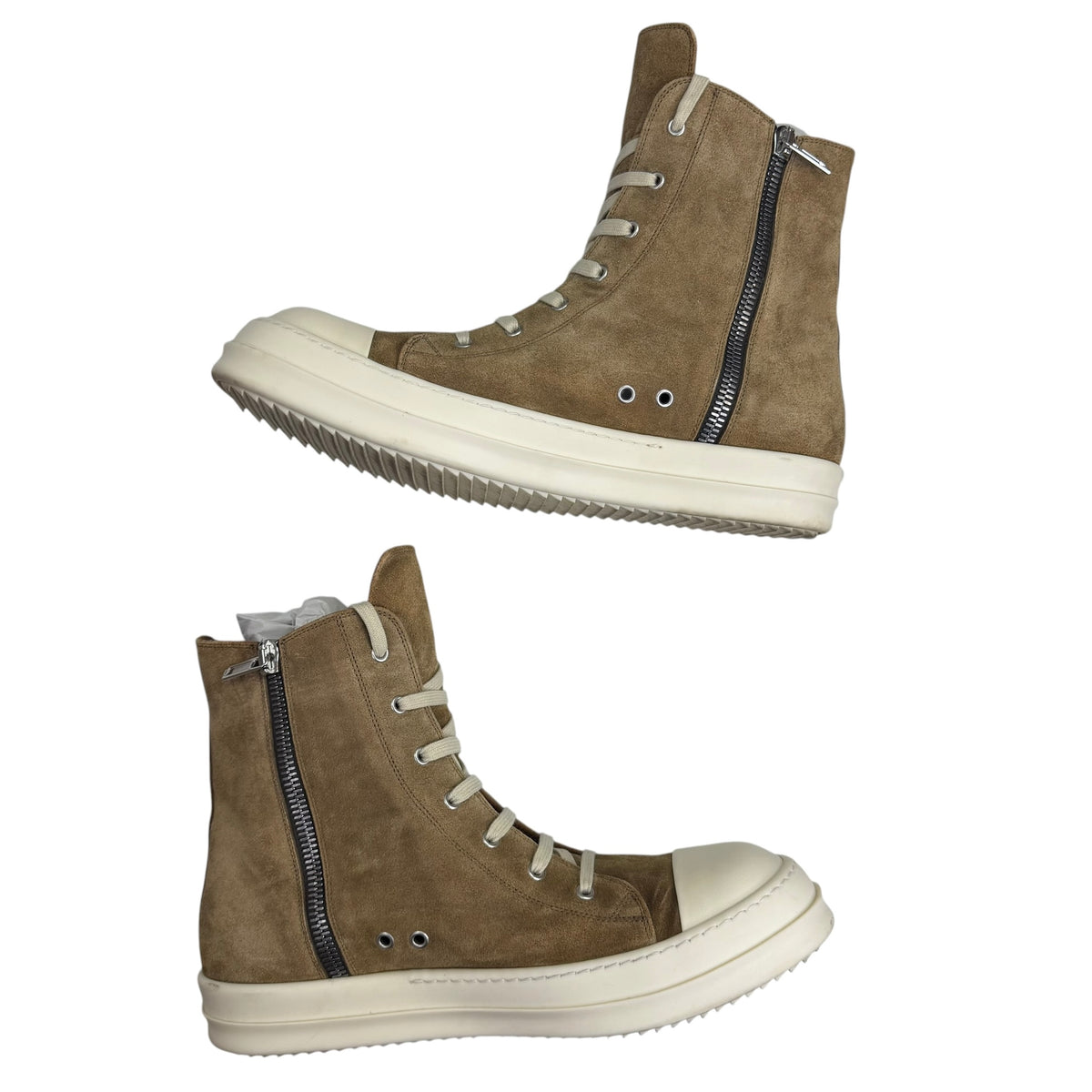 Rick Owens Ramone Sneaks Beige Temple (Used)