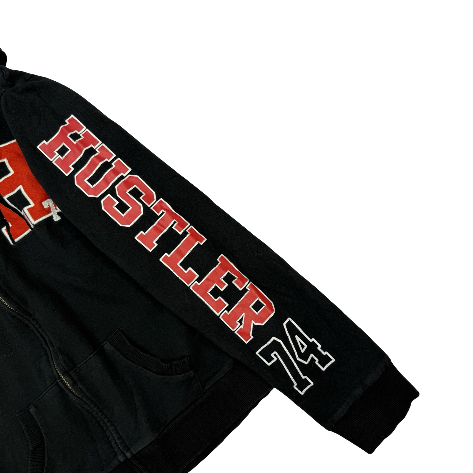(W) Vintage Hustlers ‘74 Zip Up Hoodie Black