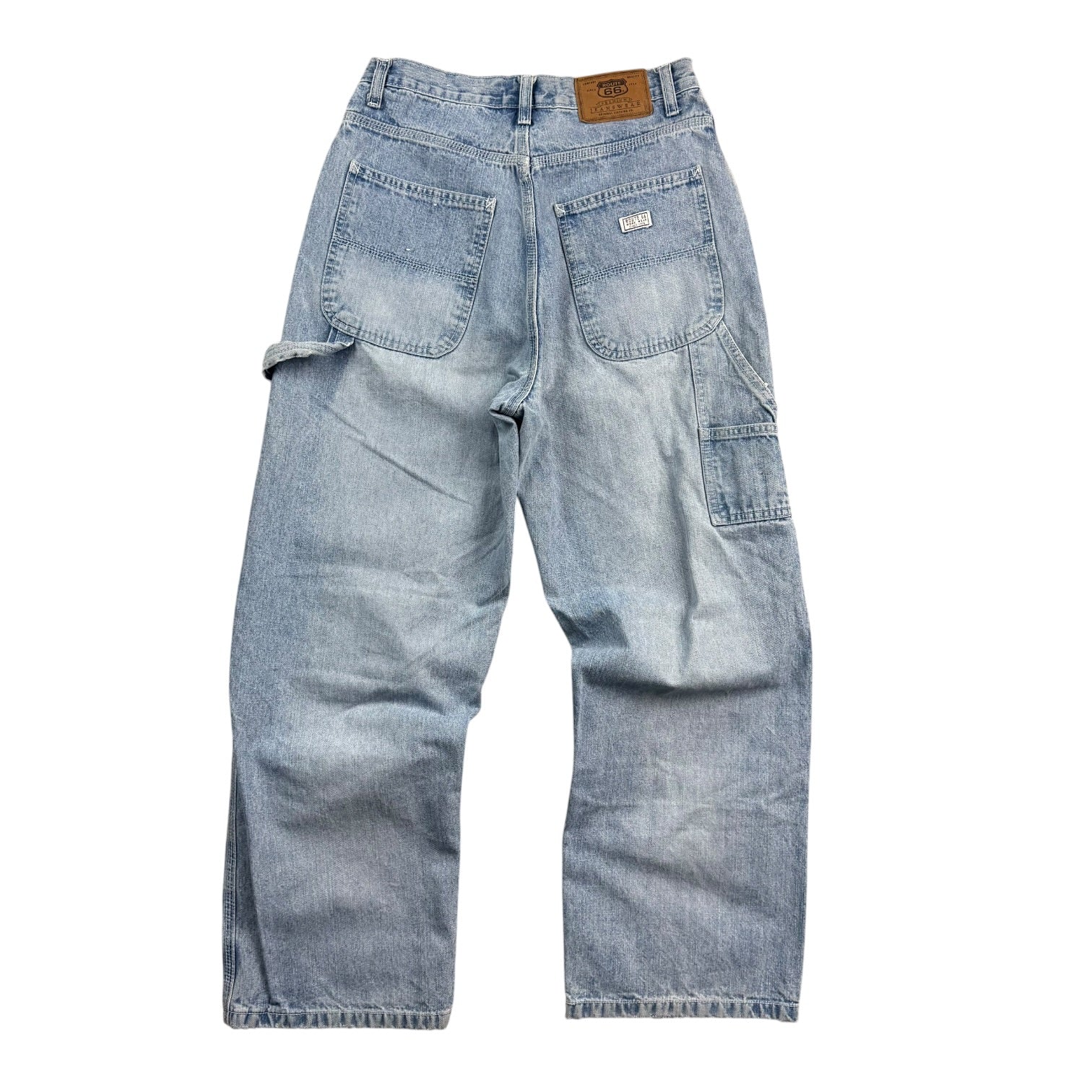 (W) Vintage Route 66 Denim Pants Light Wash