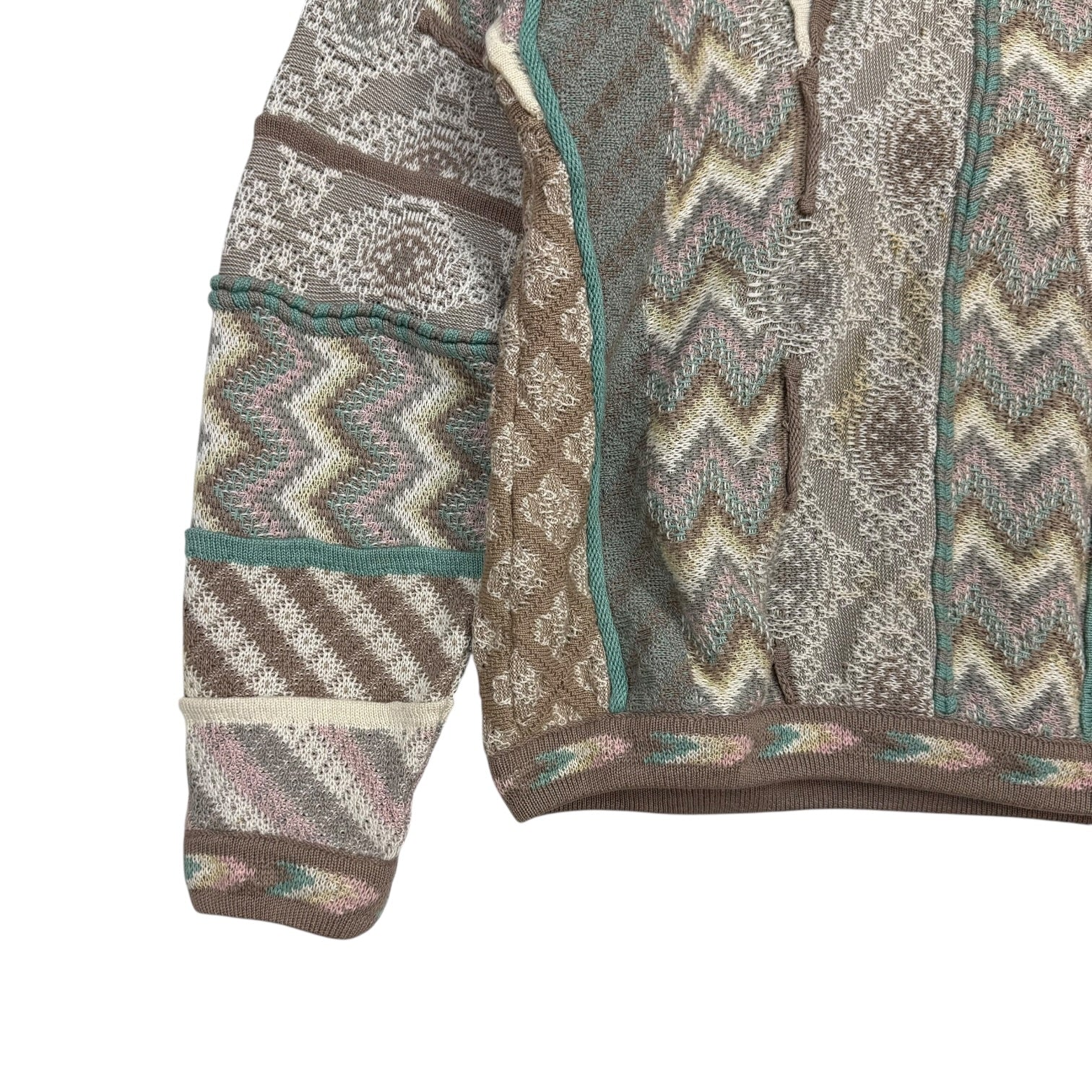 Vintage Tundra Cable Knit Sweater Brown/Green