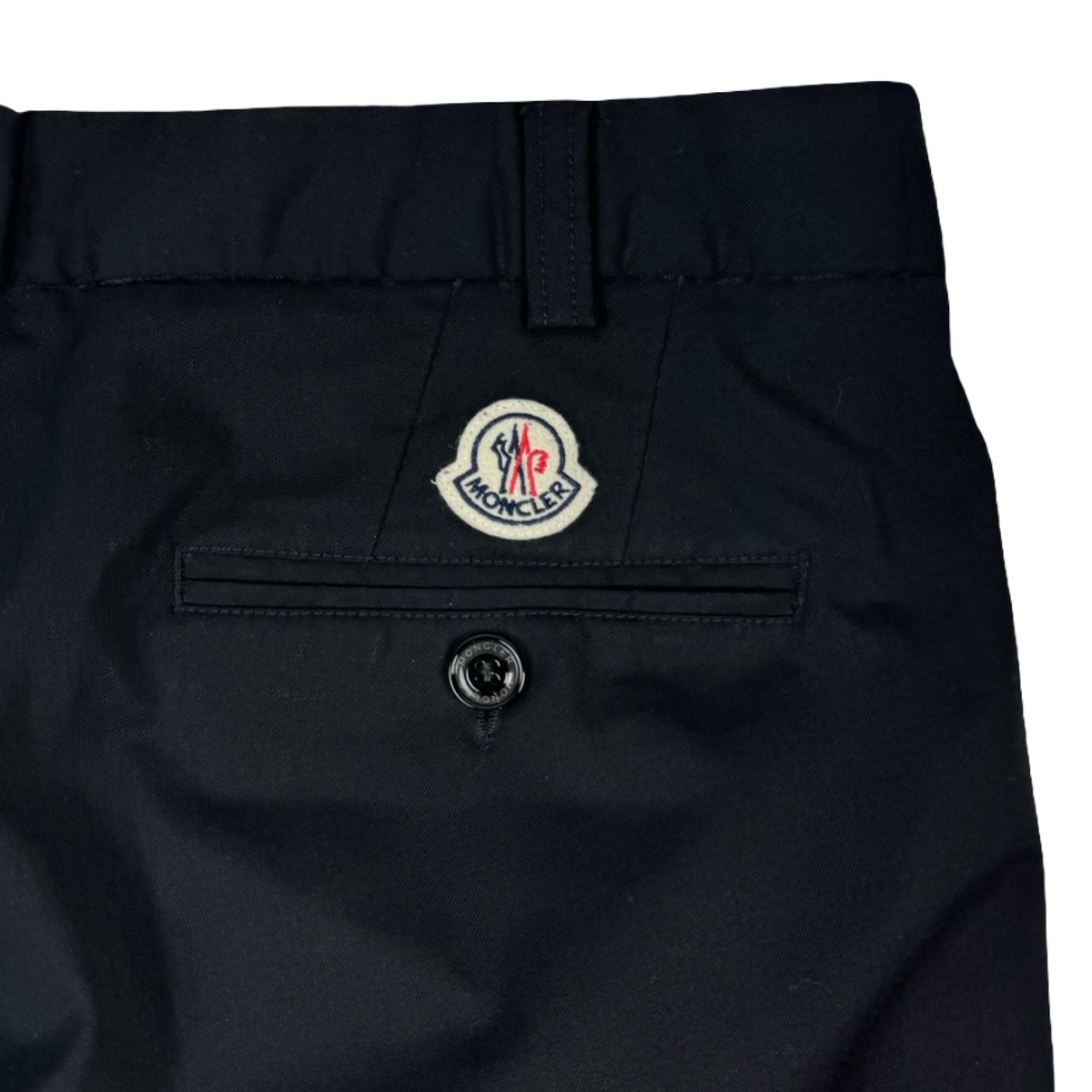Moncler Logo Patch Trousers Black