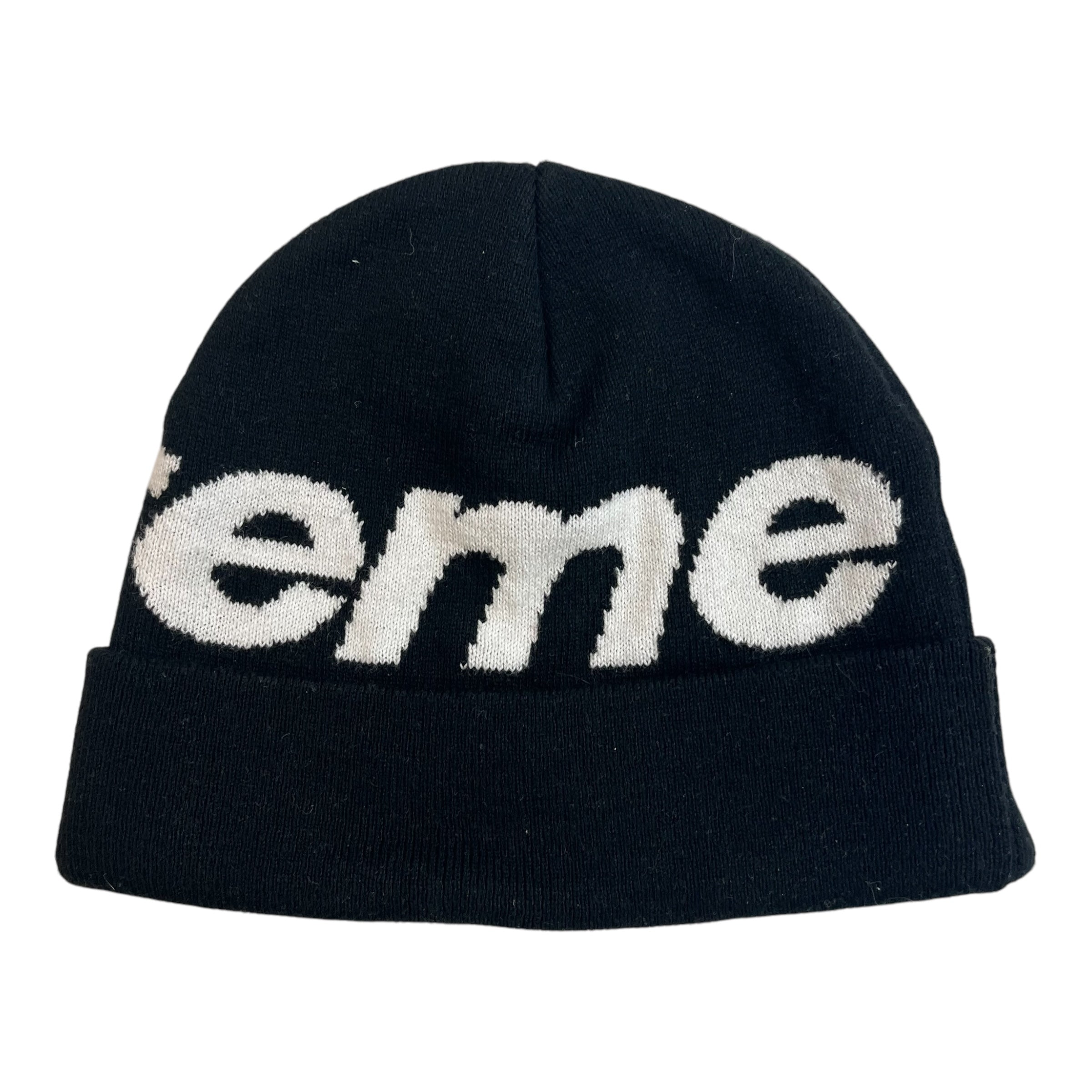 Supreme Big Logo Beanie Black