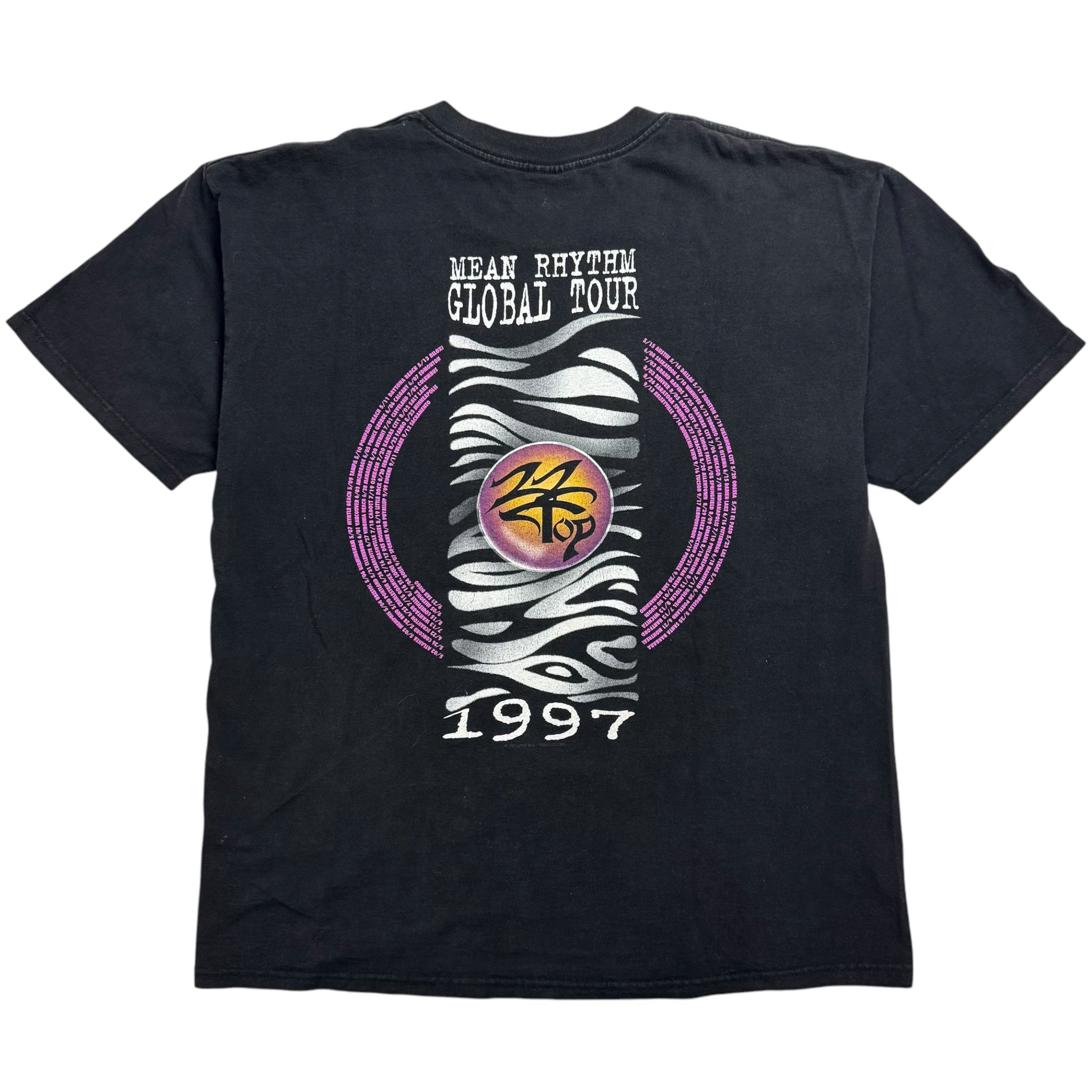 1997 ZZ Top Mean Rhythm Global Tour Tee Black