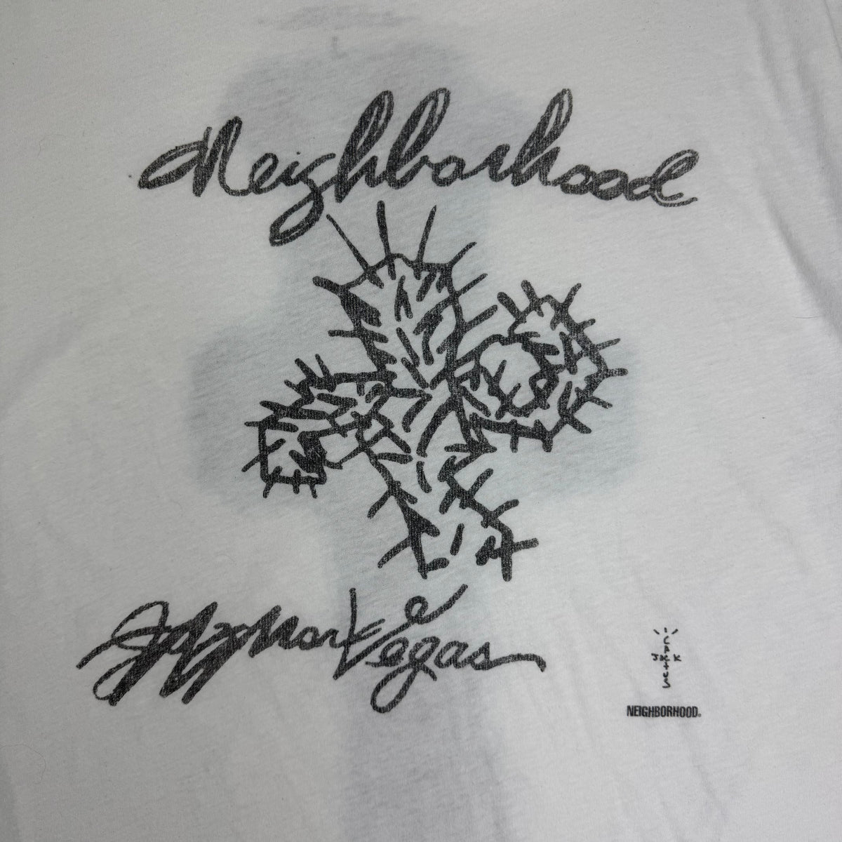 Travis Scott X Neighborhood Drawing Tee White
