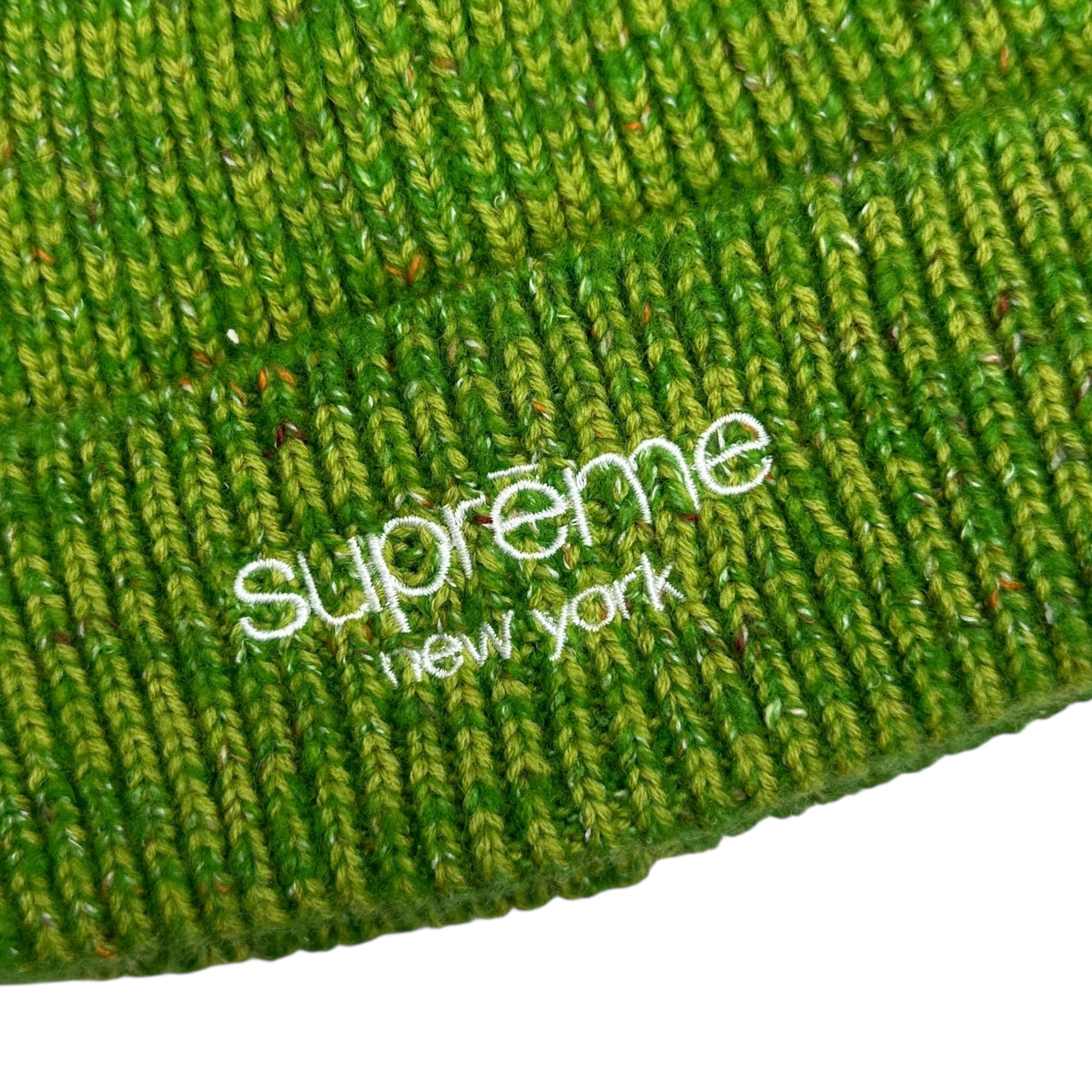 Supreme Rainbow Speckle Beanie Green FW22