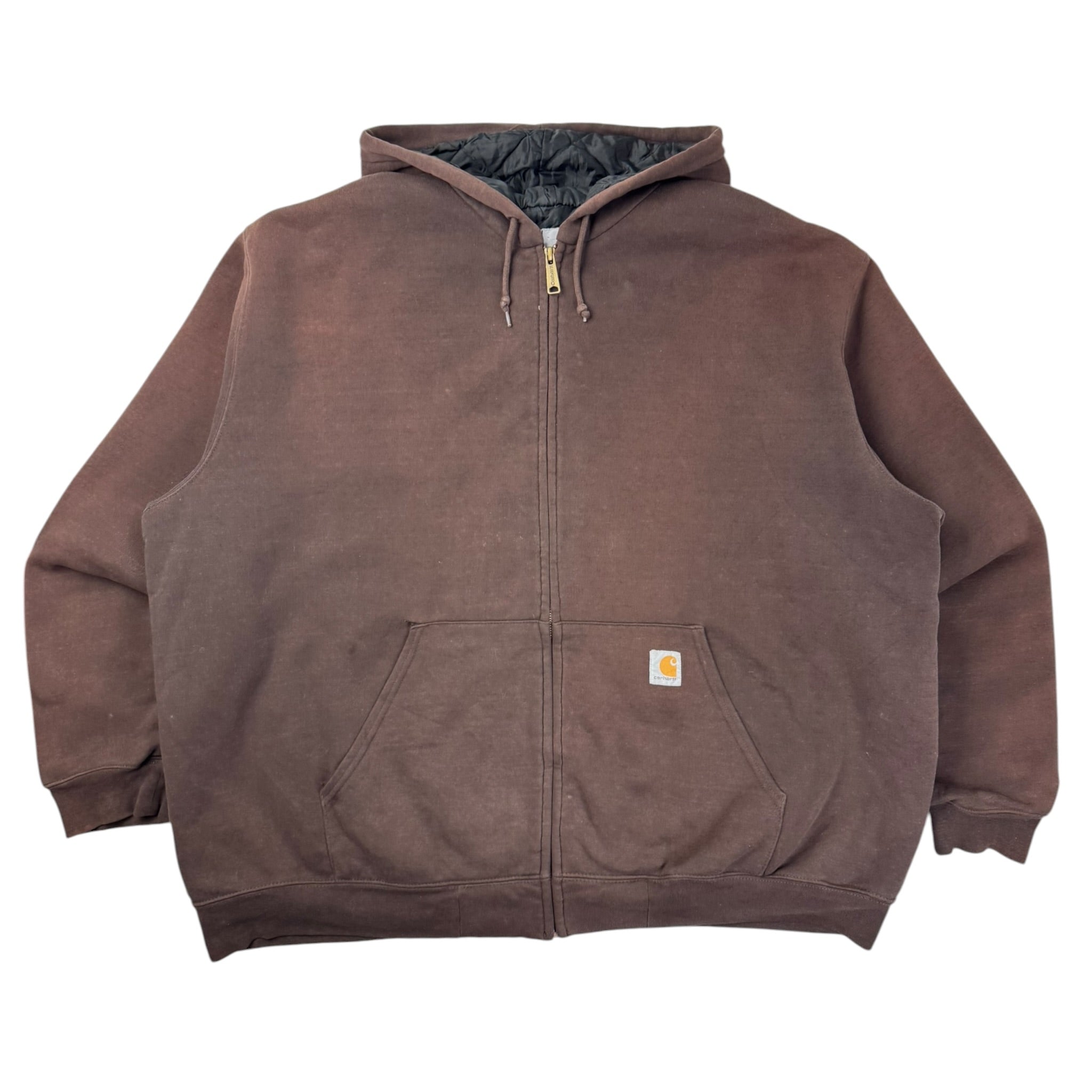 Vintage Carhartt Zip Up Hoodie Brown