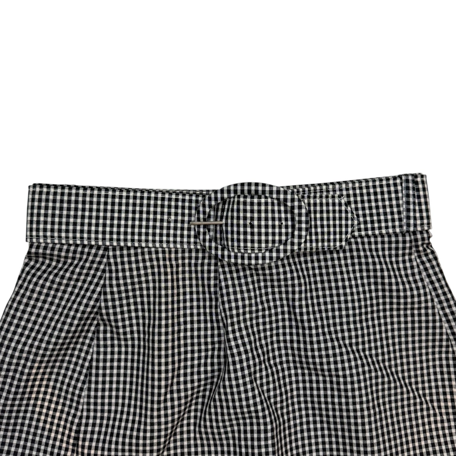 (W) Vintage Jenny B Plaid Skirt Black/White