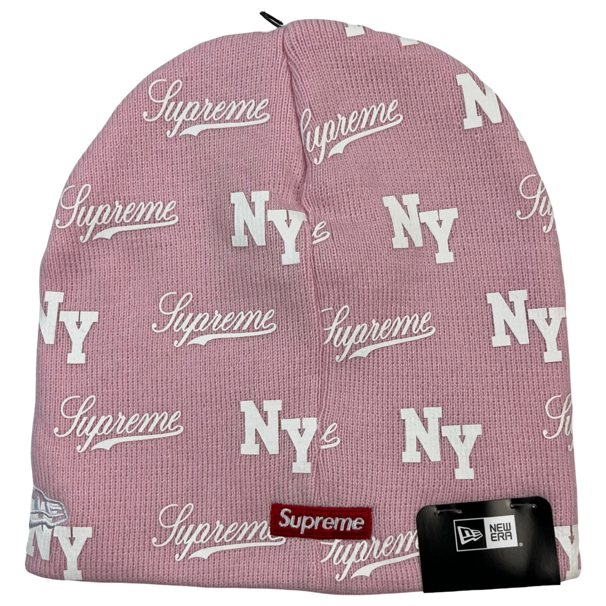 Supreme New Era Monogram Beanie Pink