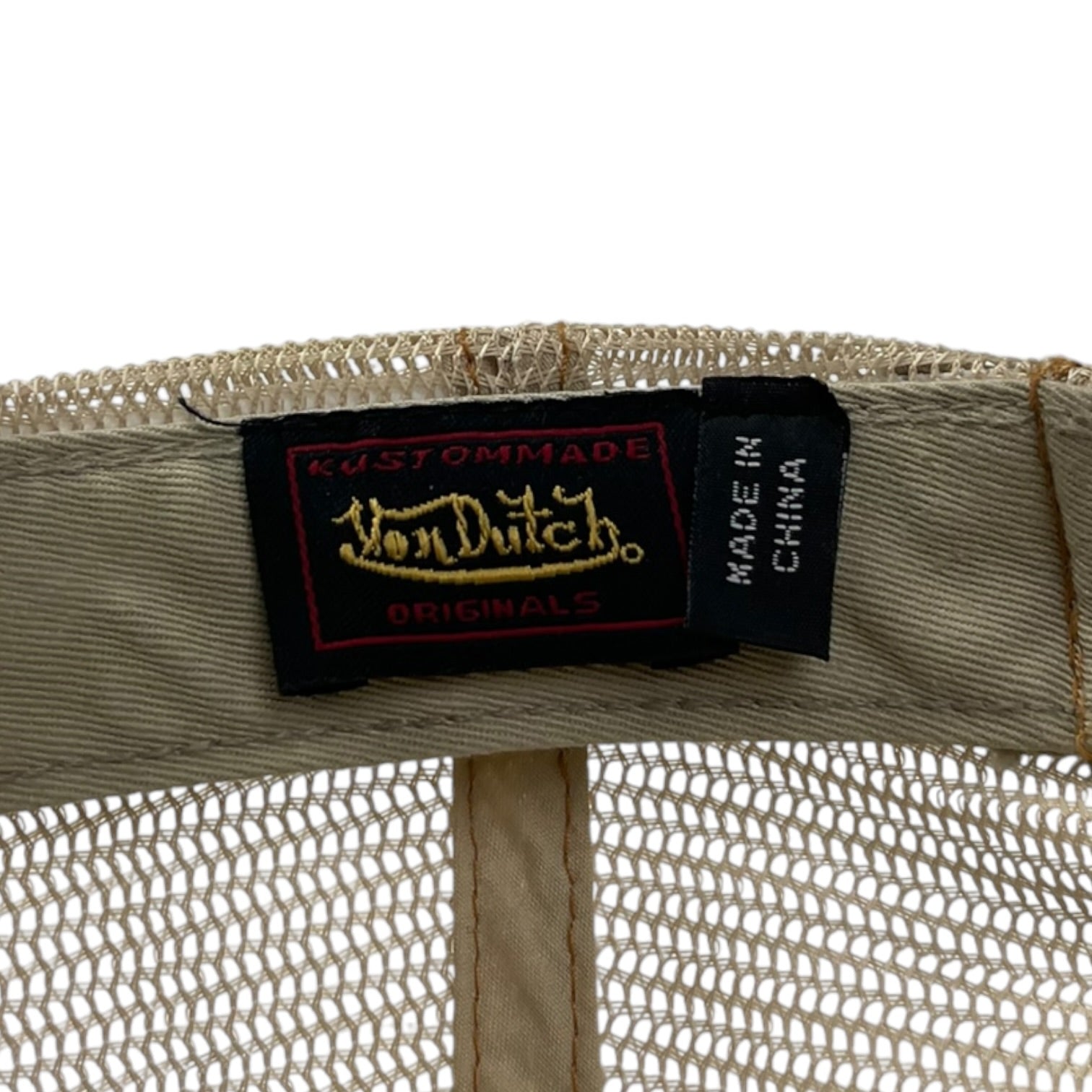 Vintage Y2K Von Dutch Snap Back Hat Tan