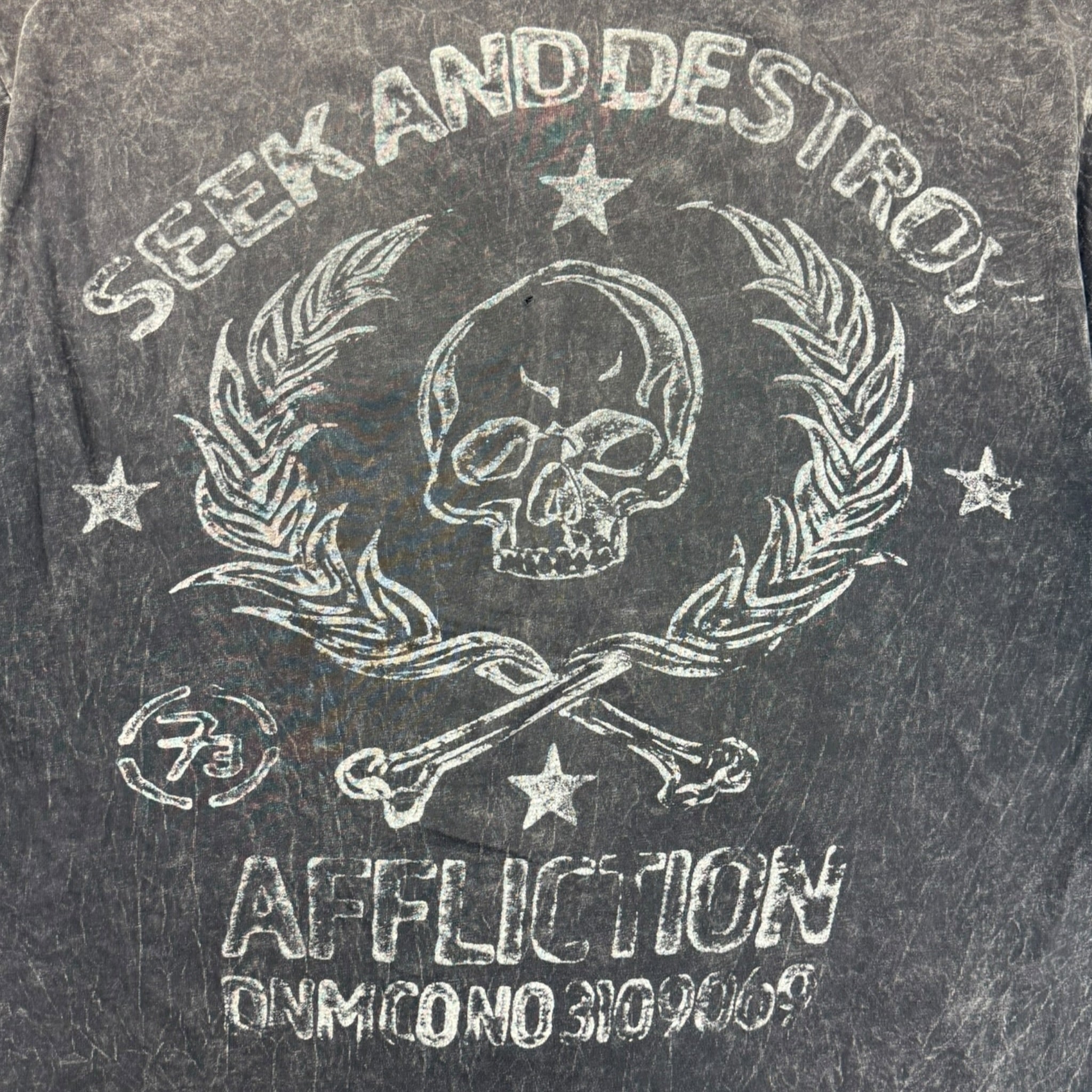 Vintage Y2K Affliction Henley Button Shirt