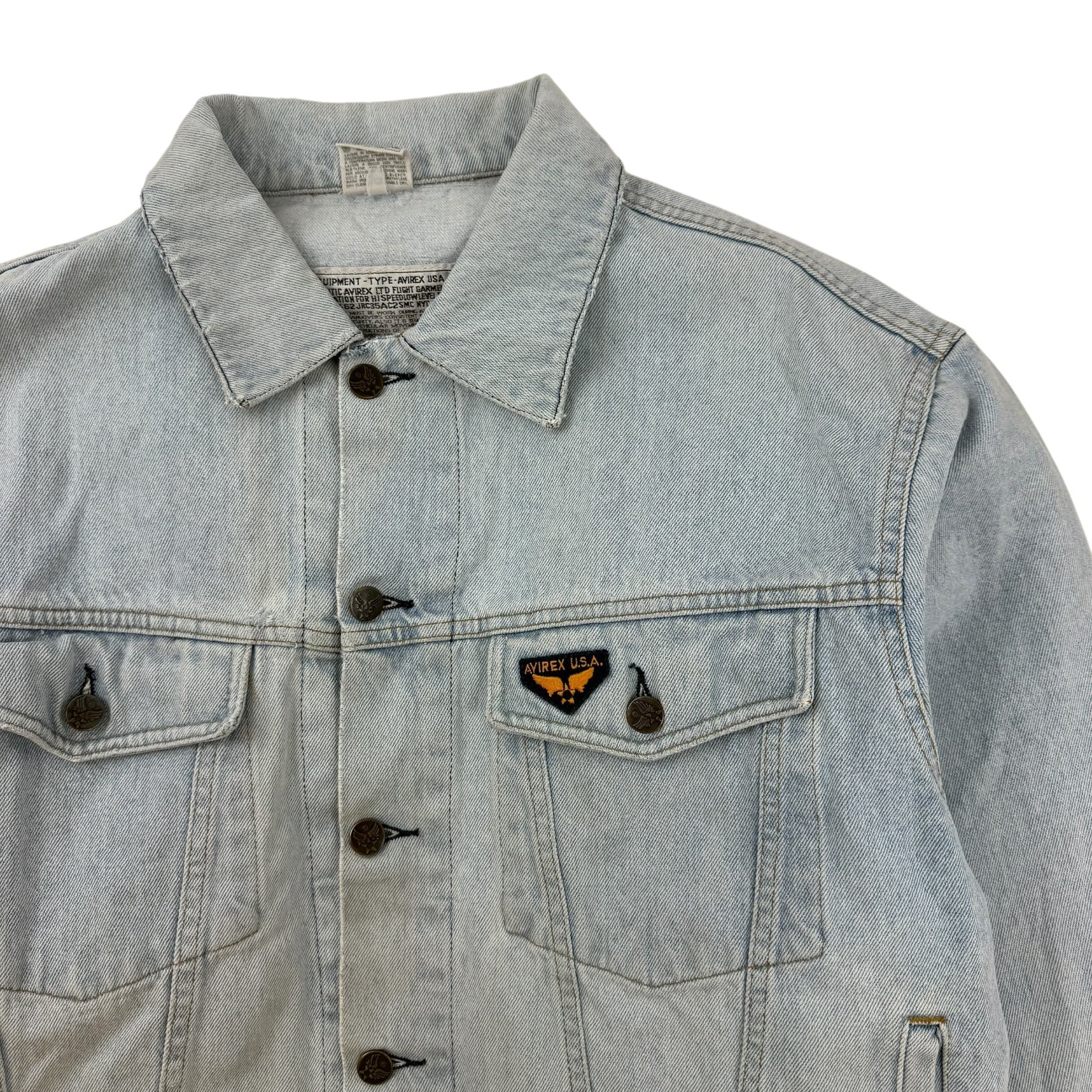 Vintage Avirex Denim Jacket Light Wash