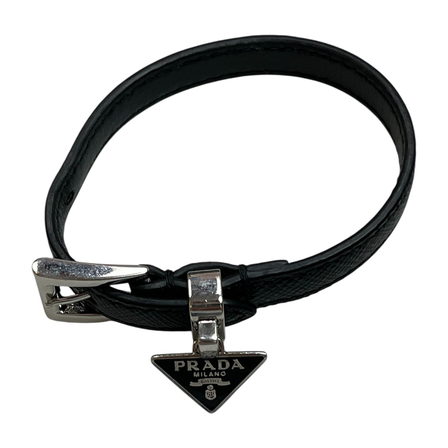 Prada Triangolo Bracelet Black