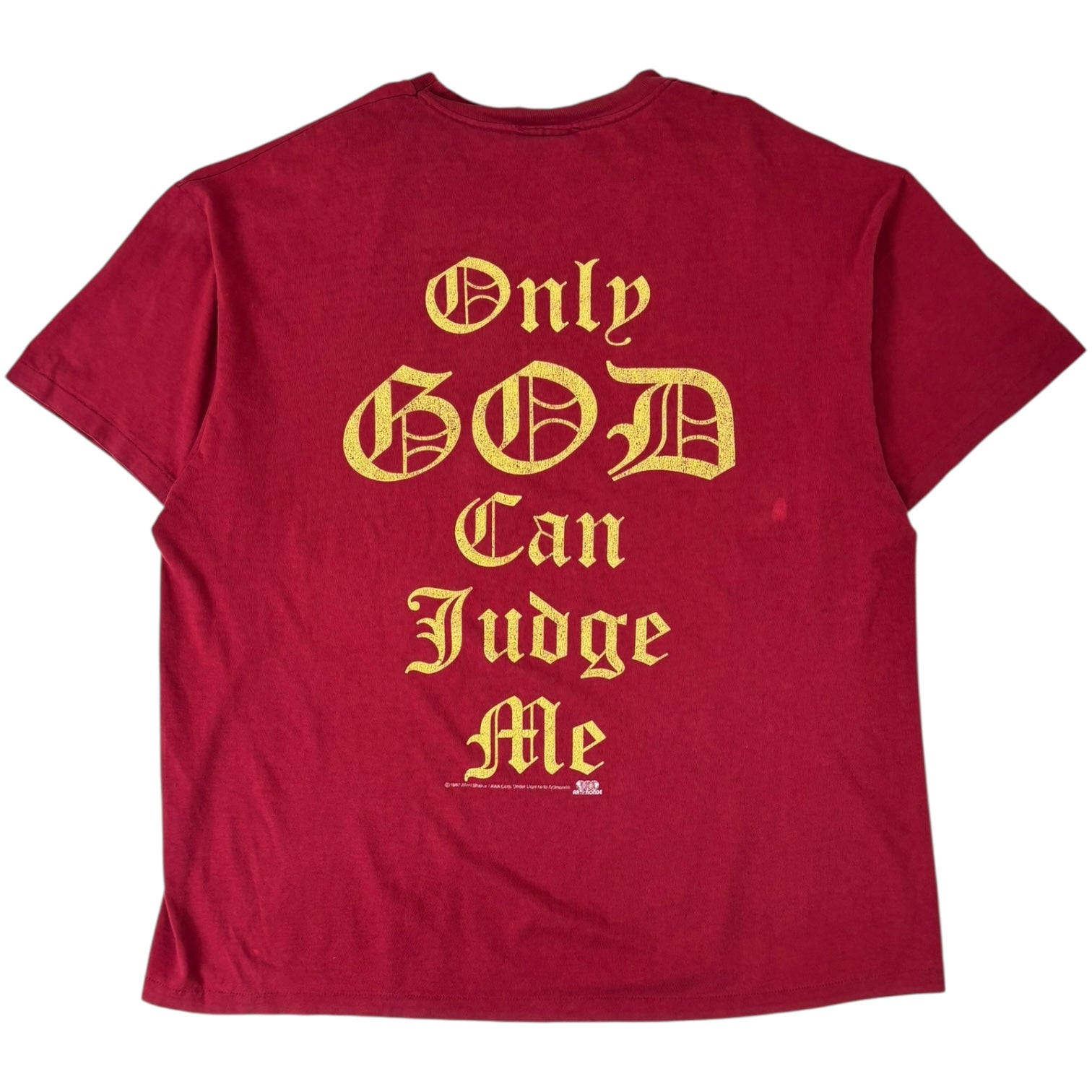 Vintage 1997 2Pac “Only God Can Judge Me” T-Shirt Red
