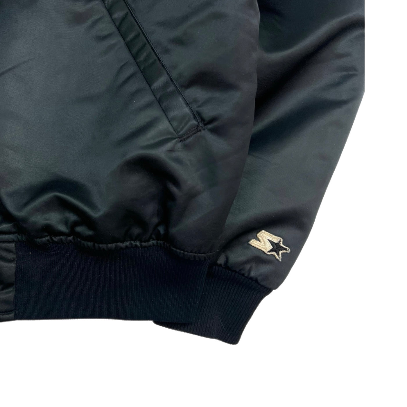 Vintage Oakland Raiders Satin Starter Jacket Black