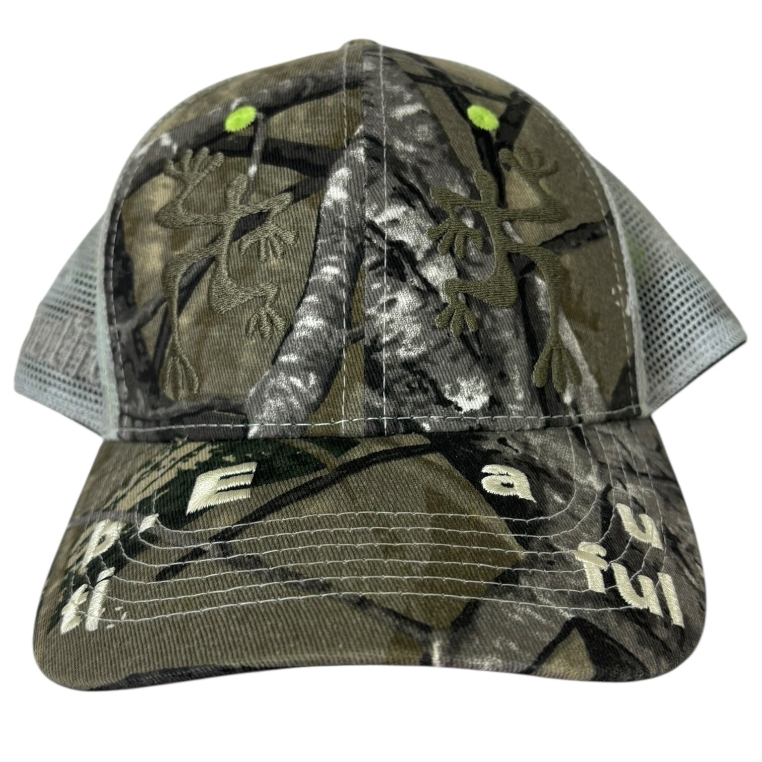 b.Eautiful Biyu Trucker StrapBack Hat Camo