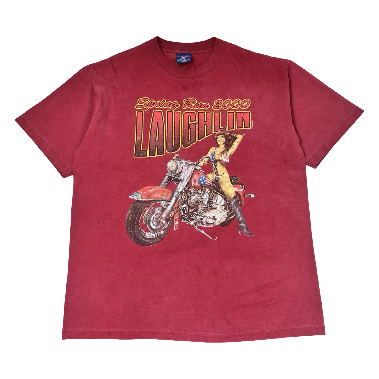 Vintage Laughlin Spring Run 2000 Motorcycle Rally T-Shirt