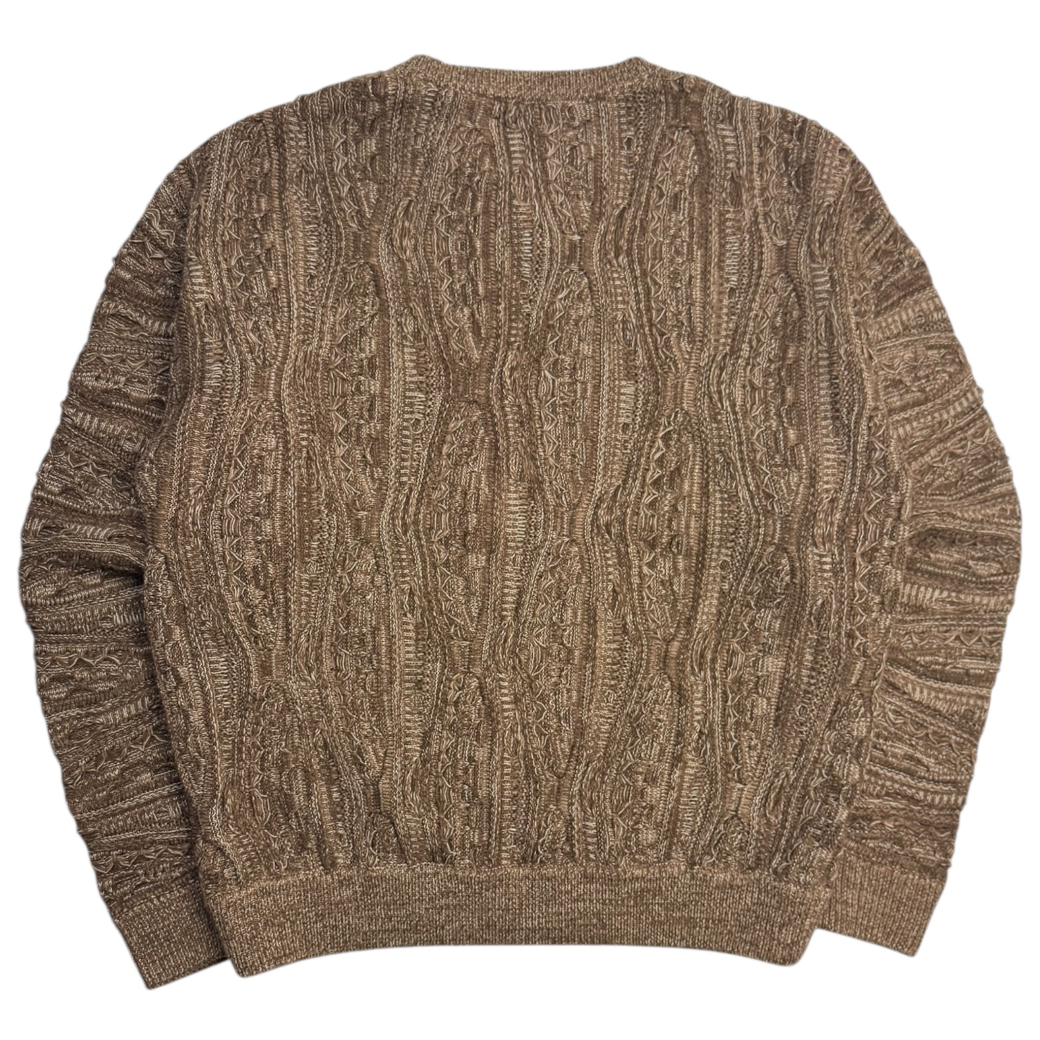 Vintage 3D Textured Knit Brown/Sand